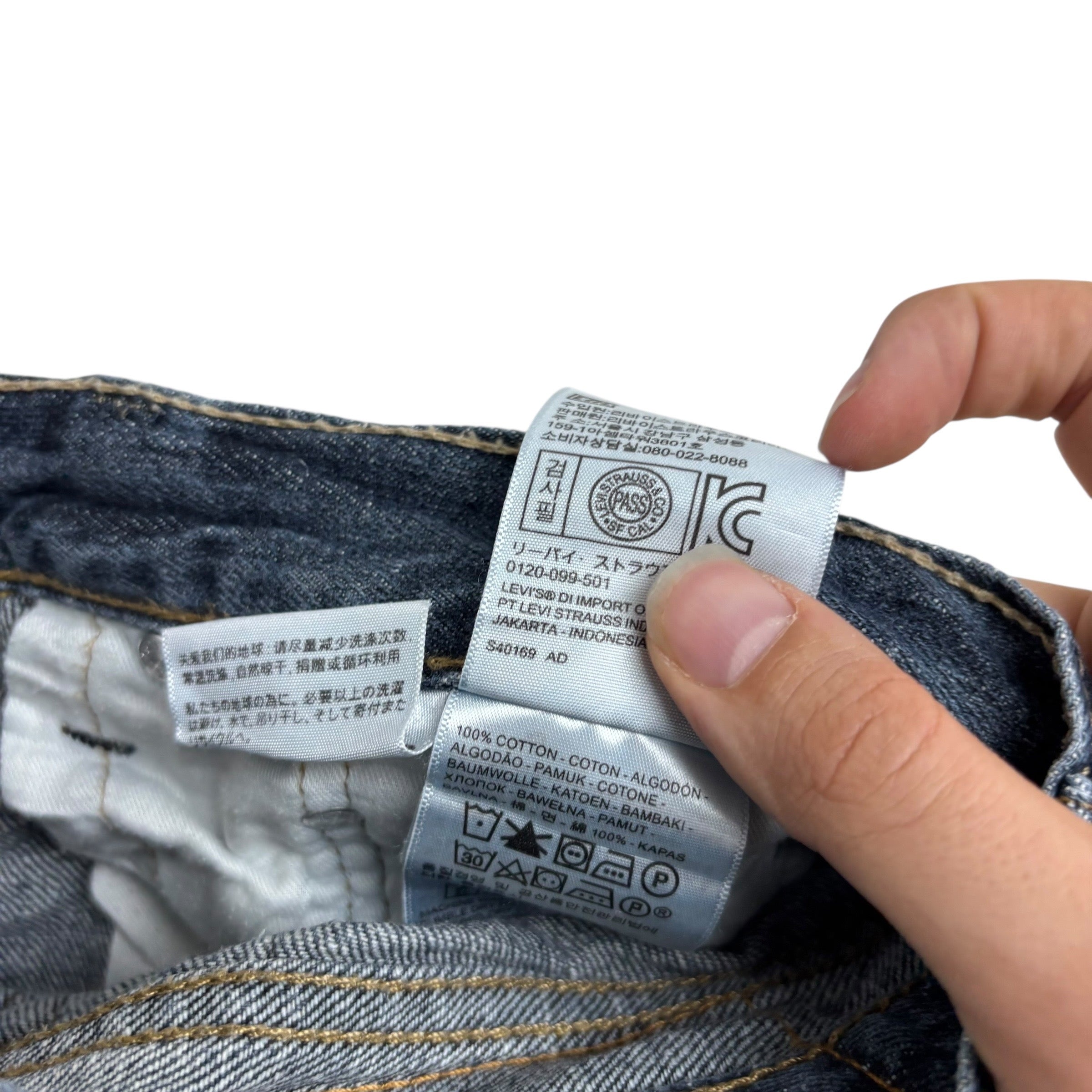 Levis 514 Jeans W33 L32 Mens Dark Blue Regular Straight Fit Denim