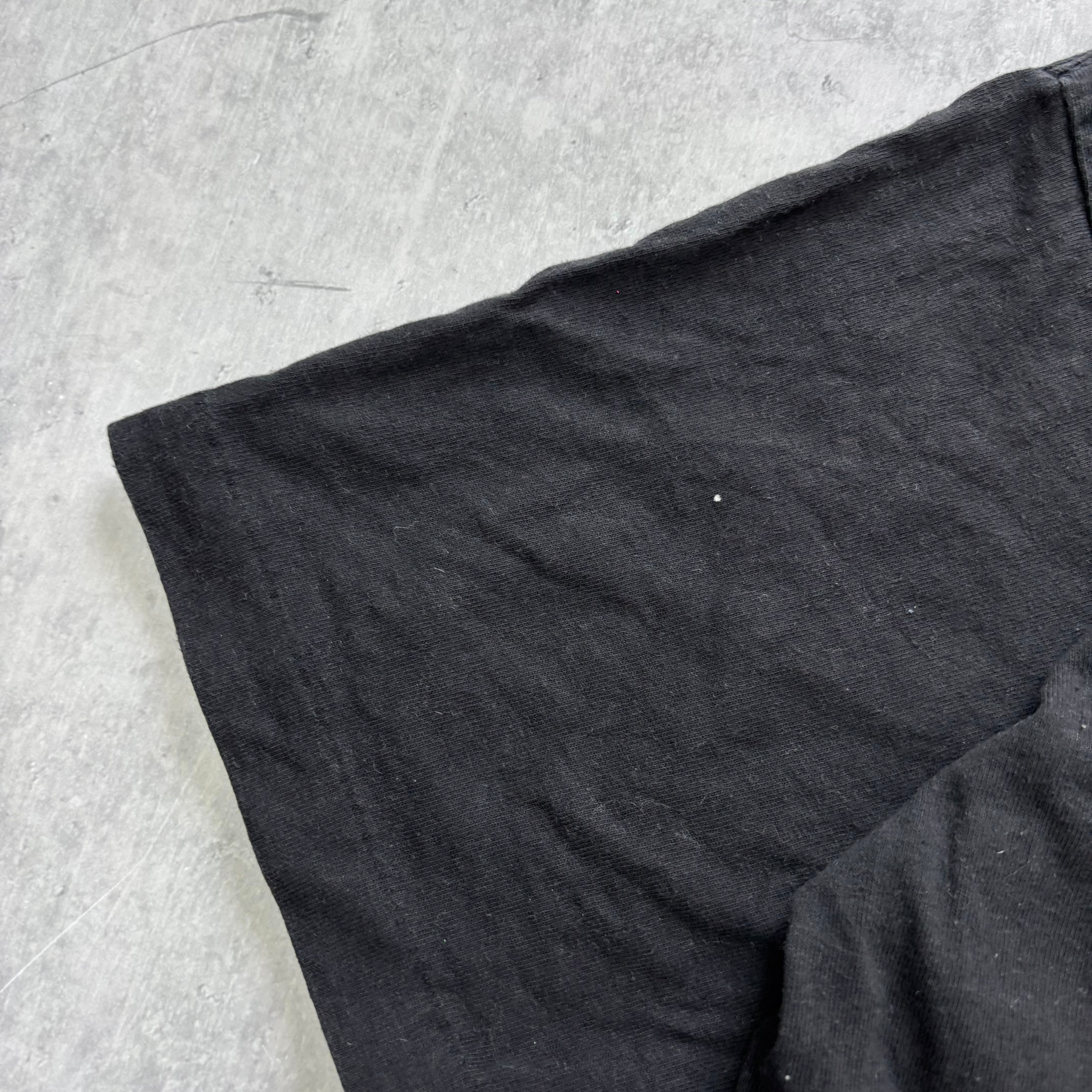 Vintage T Shirt Mens XL Black Single Stitch Graphic Print 90s Bud Light Beer (E)