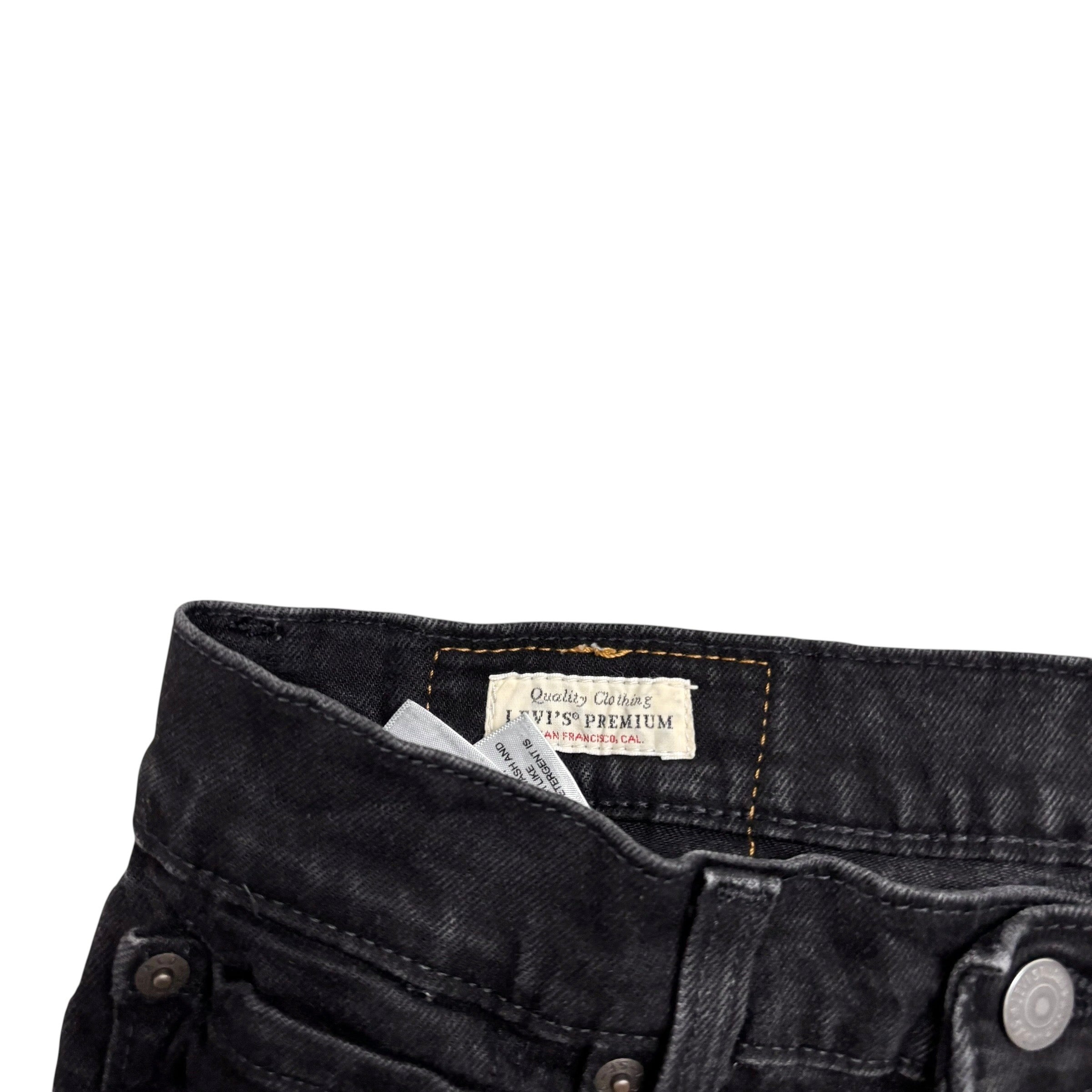 Levis Skinny Taper Jeans W30 L31 Mens Black Stretch Premium Denim (E)
