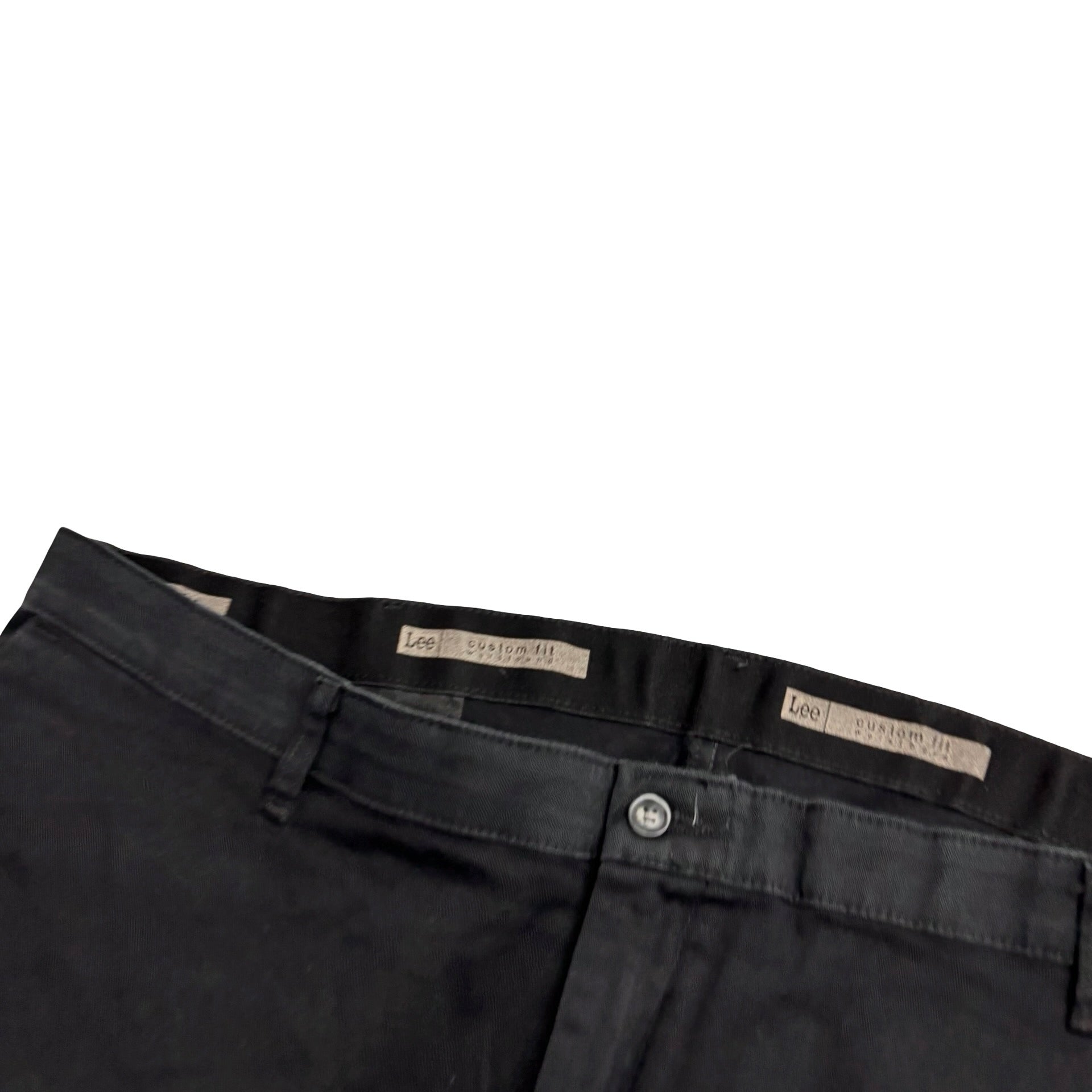 Lee Trousers W42 L31 Mens Black Relaxed Straight Fit Stretch Pants (E)