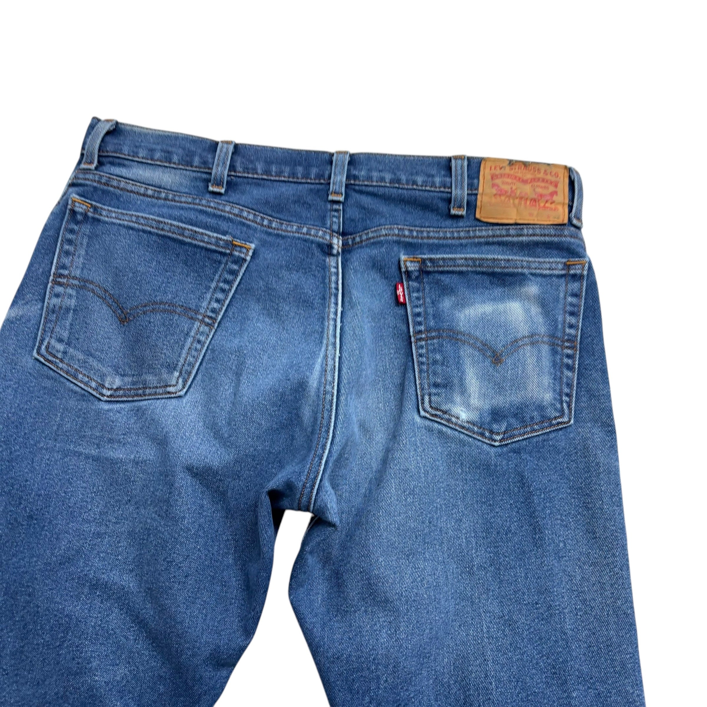 Levis 517 Jeans W35 L31 Mens Mid Blue Regular Bootcut Fit Denim