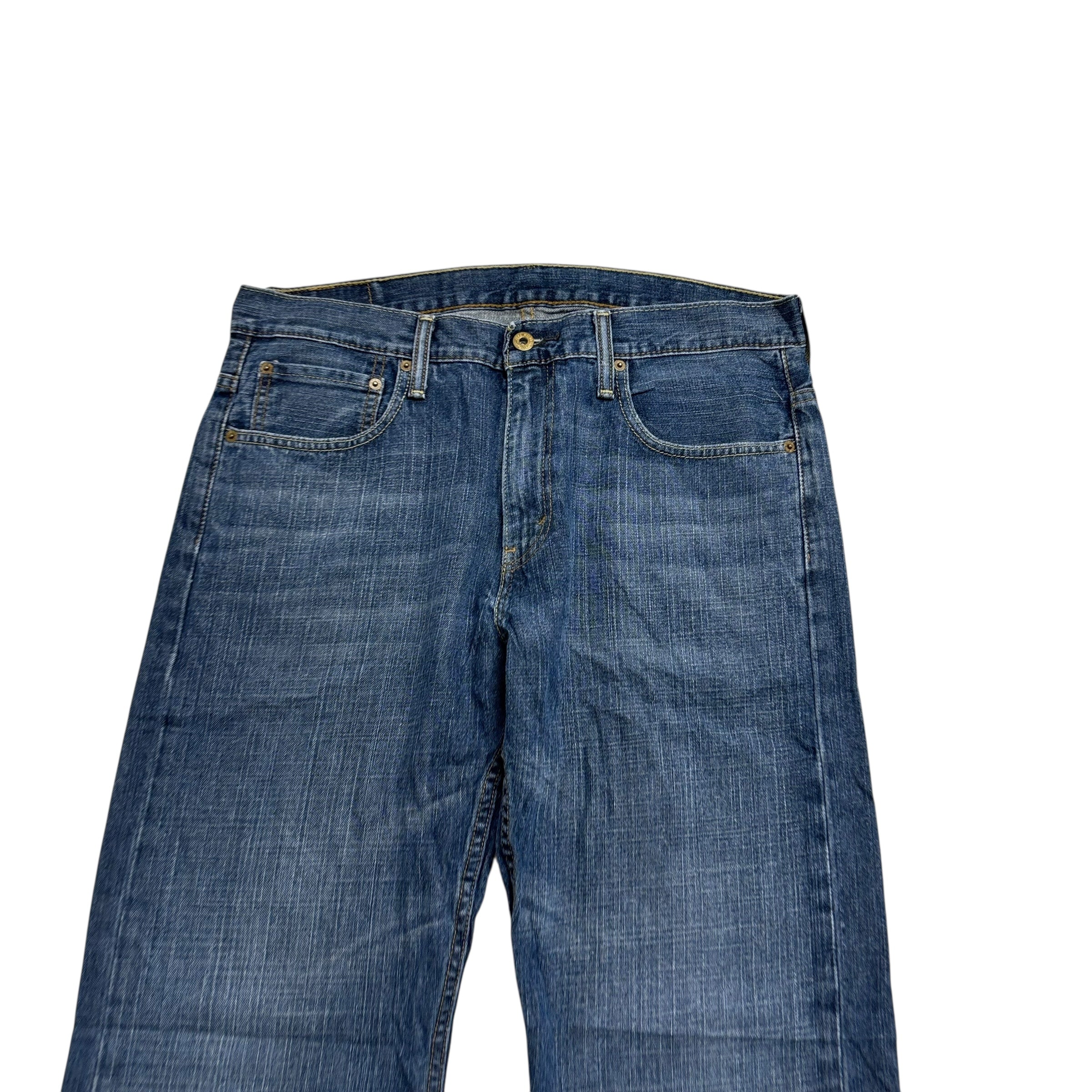 Levis 569 Jeans W33 L34 Mens Dark Blue Baggy Relaxed Straight Fit Denim (E)