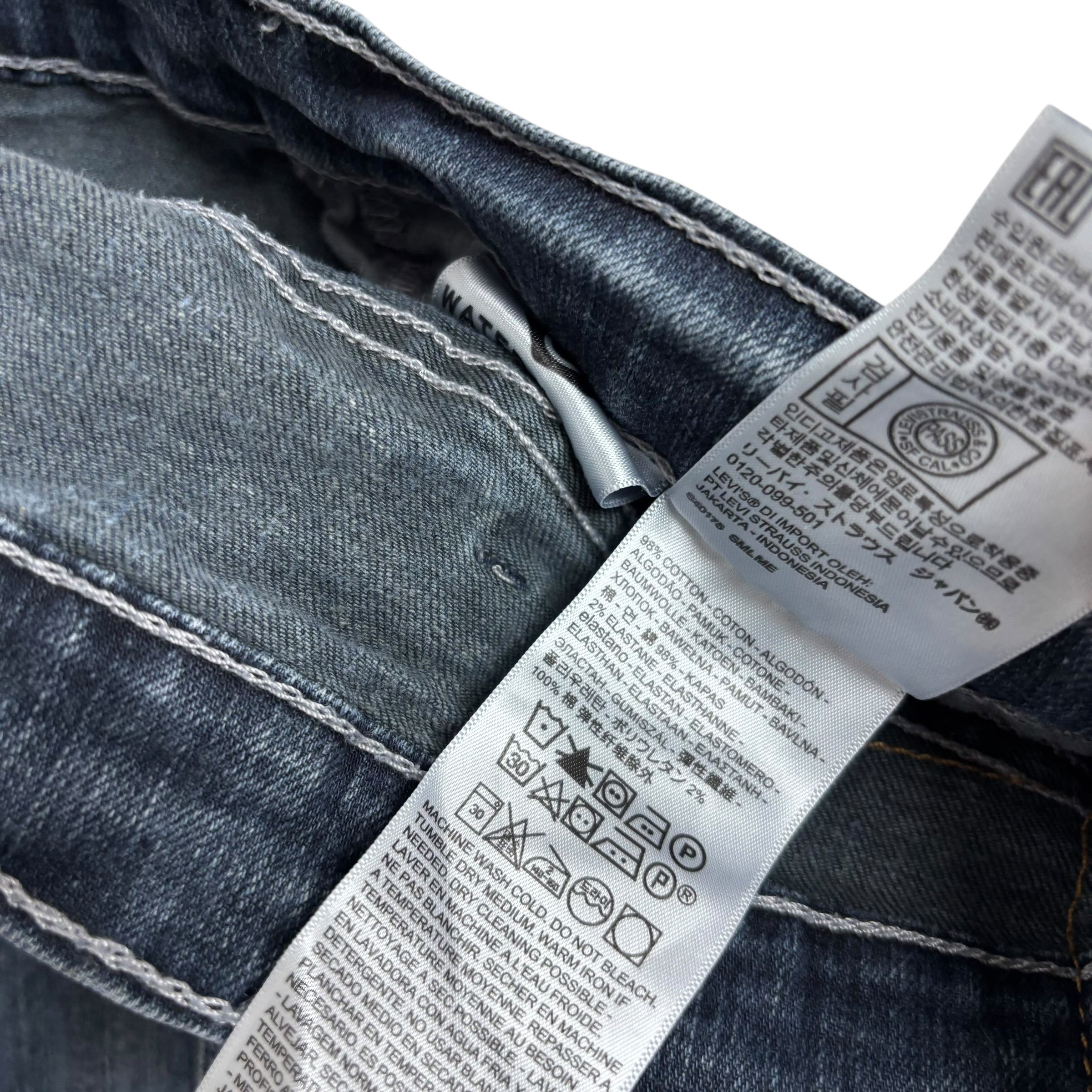 Levis 559 Jeans W38 L30 Mens Dark Blue Relaxed Straight Fit Stretch Denim (E)