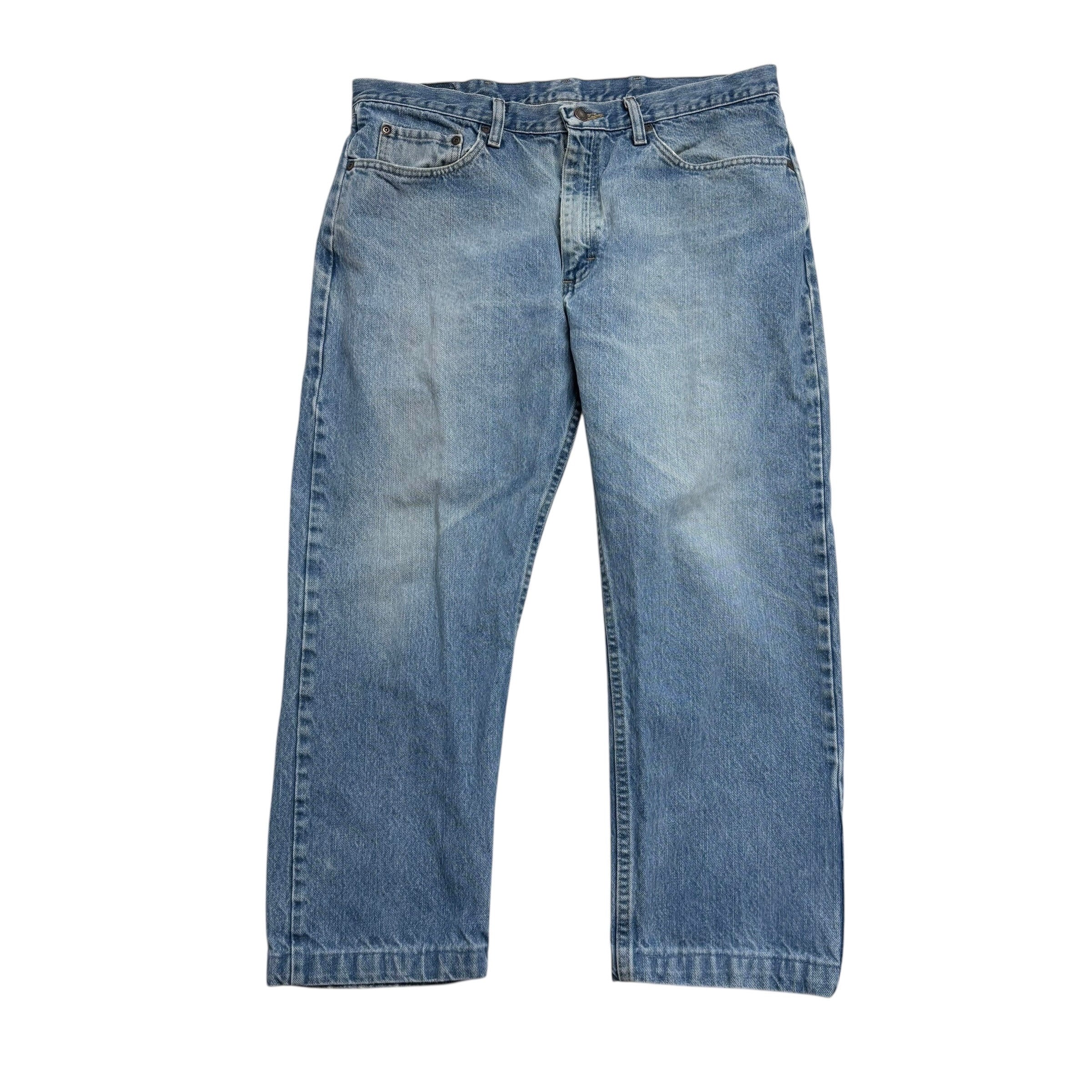 Wrangler Jeans W35 L25 Mens Light Blue Regular Straight Fit Denim