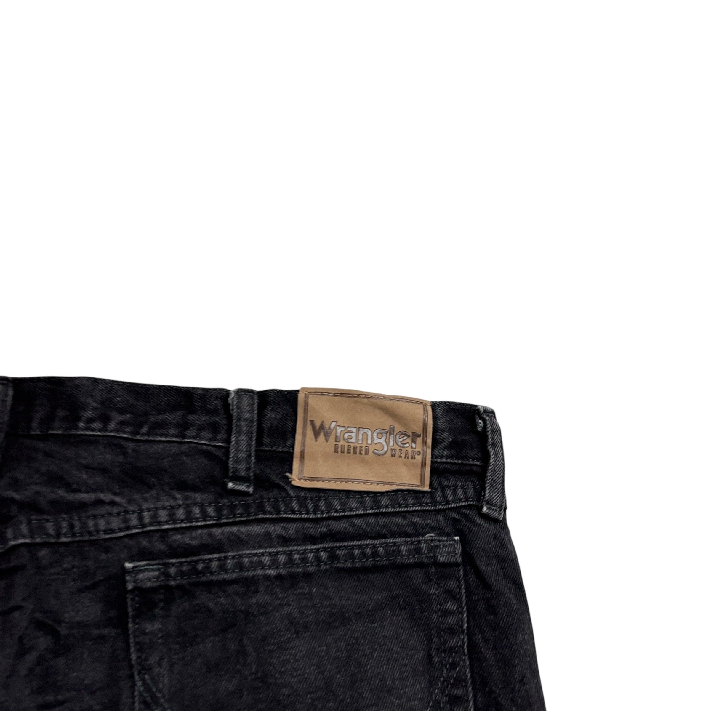 Wrangler Jeans W42 L32 Mens Black Relaxed Tapered Fit Vintage Denim (E)