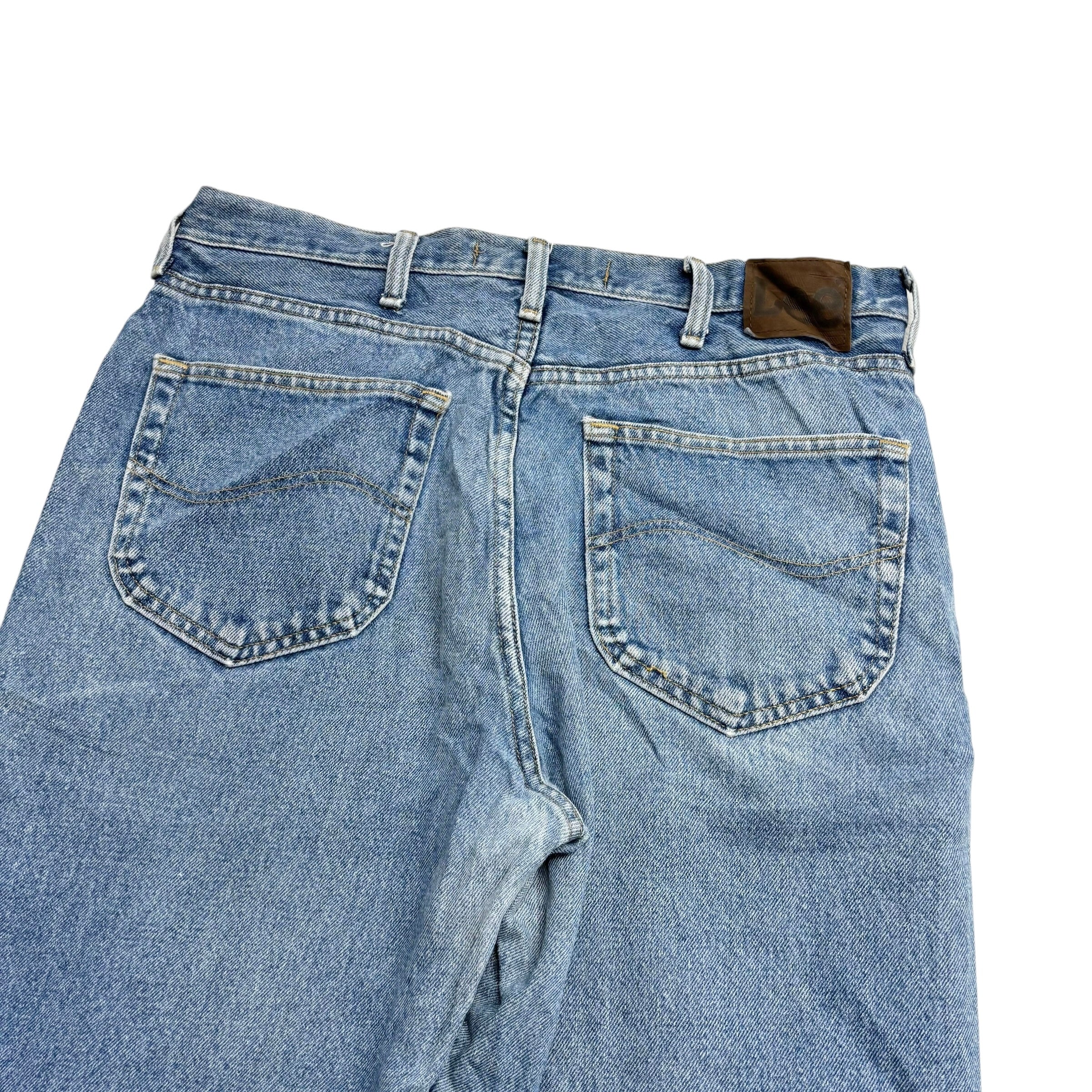 Lee Jeans W34 L32 Mens Light Blue Relaxed Straight Fit Vintage Denim