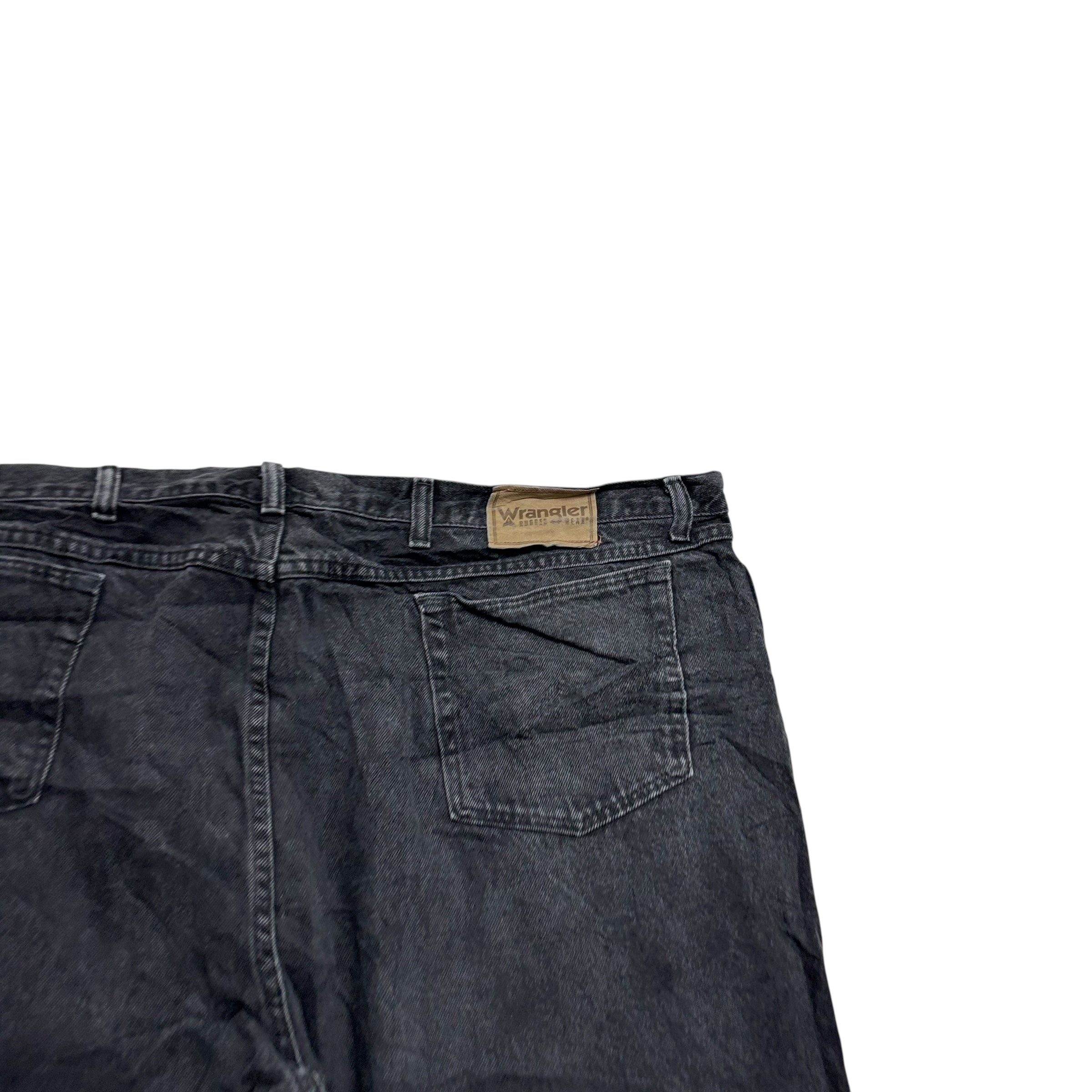 Wrangler Jeans W48 L30 Mens Black Relaxed Straight Fit Vintage Denim (E)