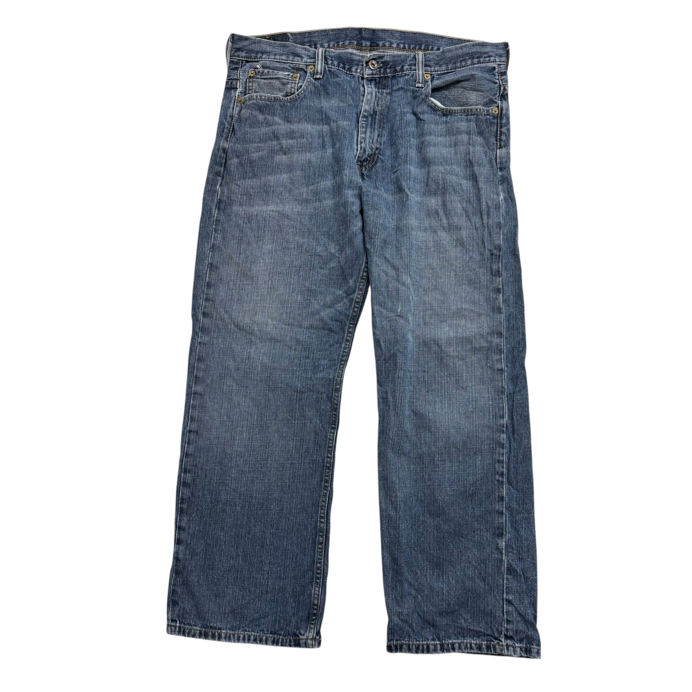 Levis 569 Jeans W36 L30 Mens Mid Blue Baggy Relaxed Straight Fit Denim