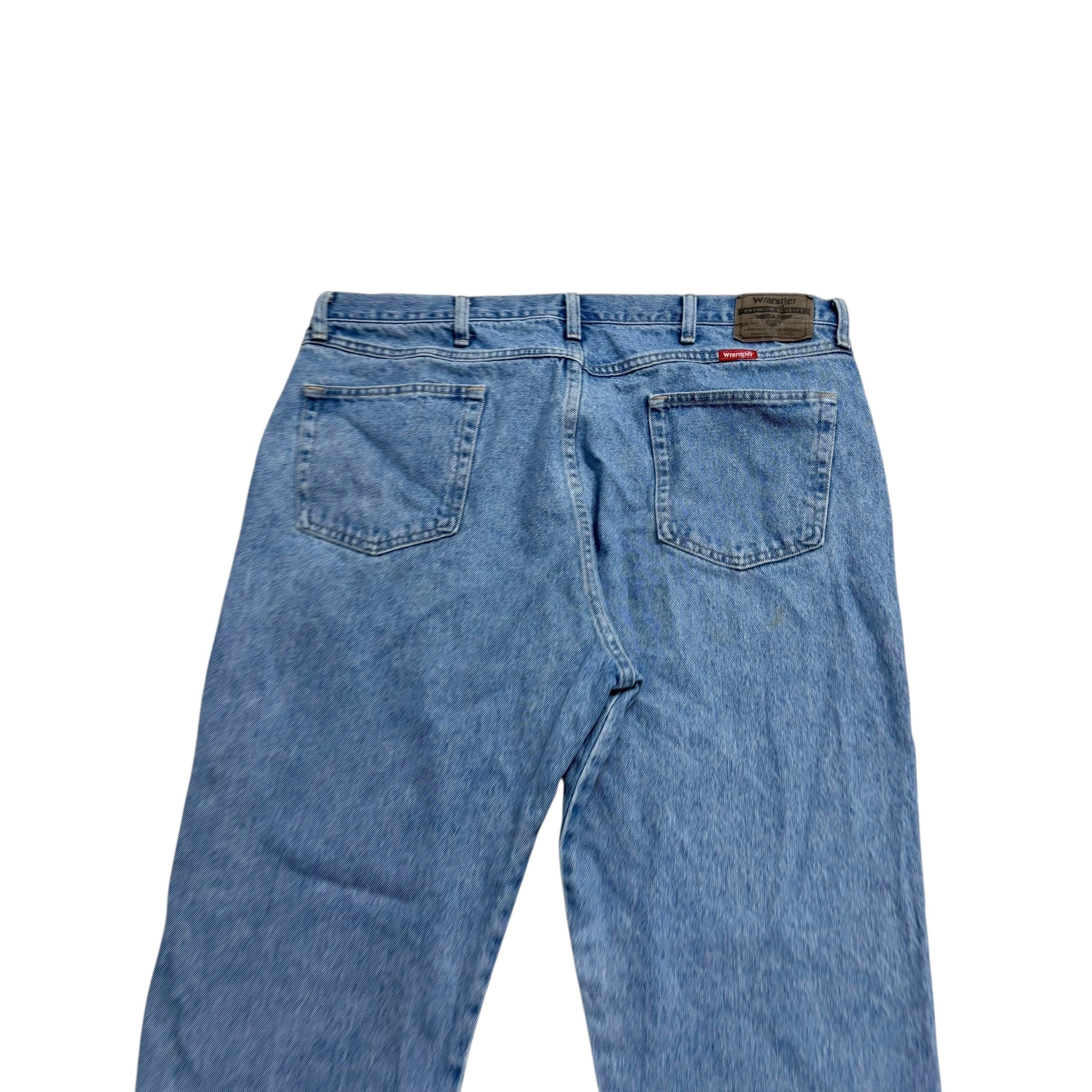 Wrangler Jeans W40 L30 Mens Light Blue Regular Straight Fit Denim