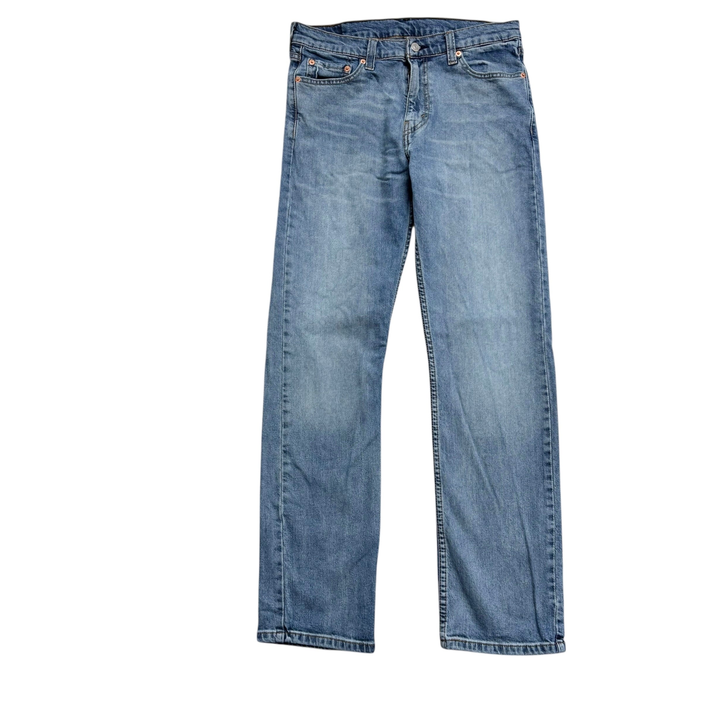 Levis 513 Jeans W32 L31 Mens Light Blue Slim Straight Fit Stretch Denim (E)