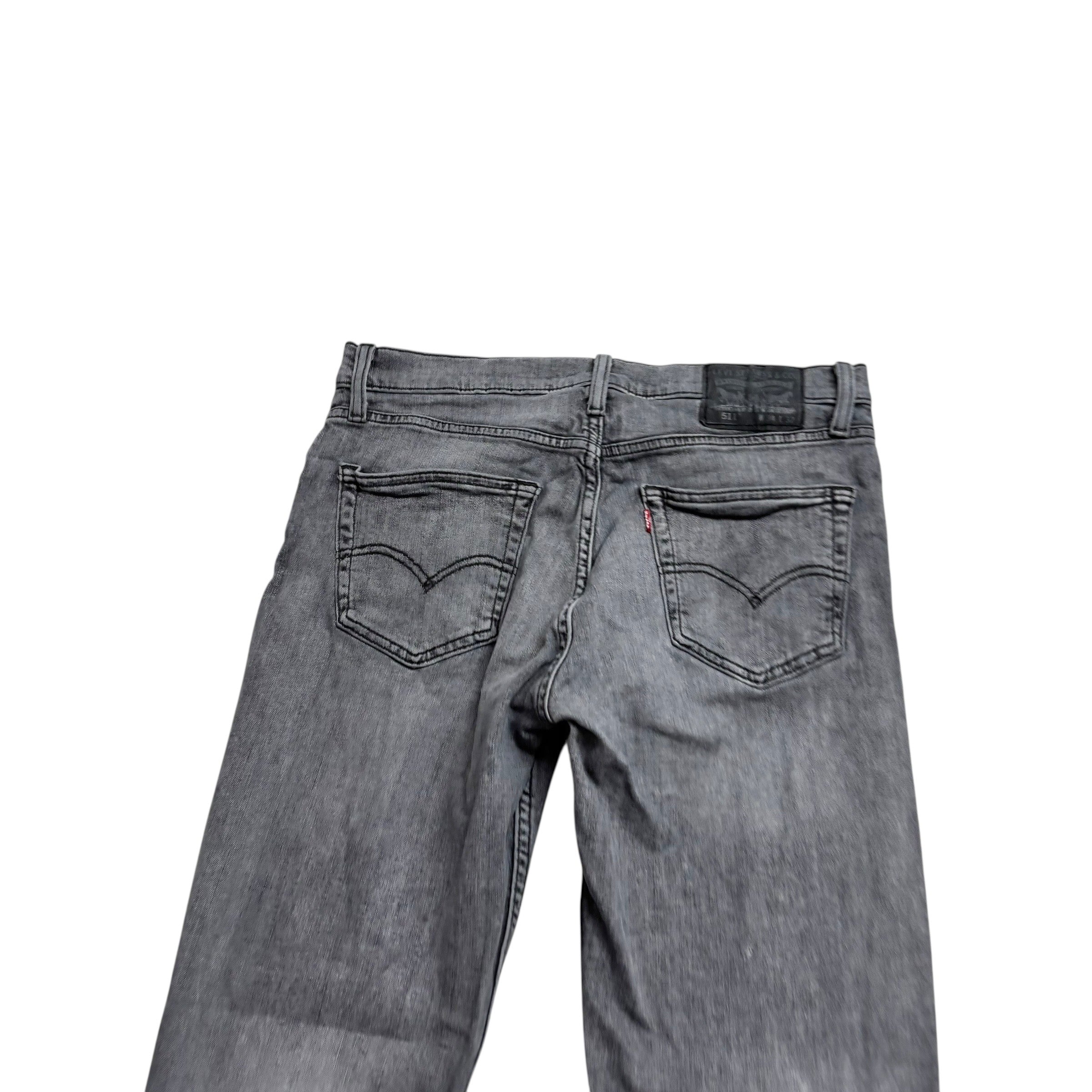 Levis 511 Jeans W33 L31 Mens Grey Slim Fit Stretch Denim