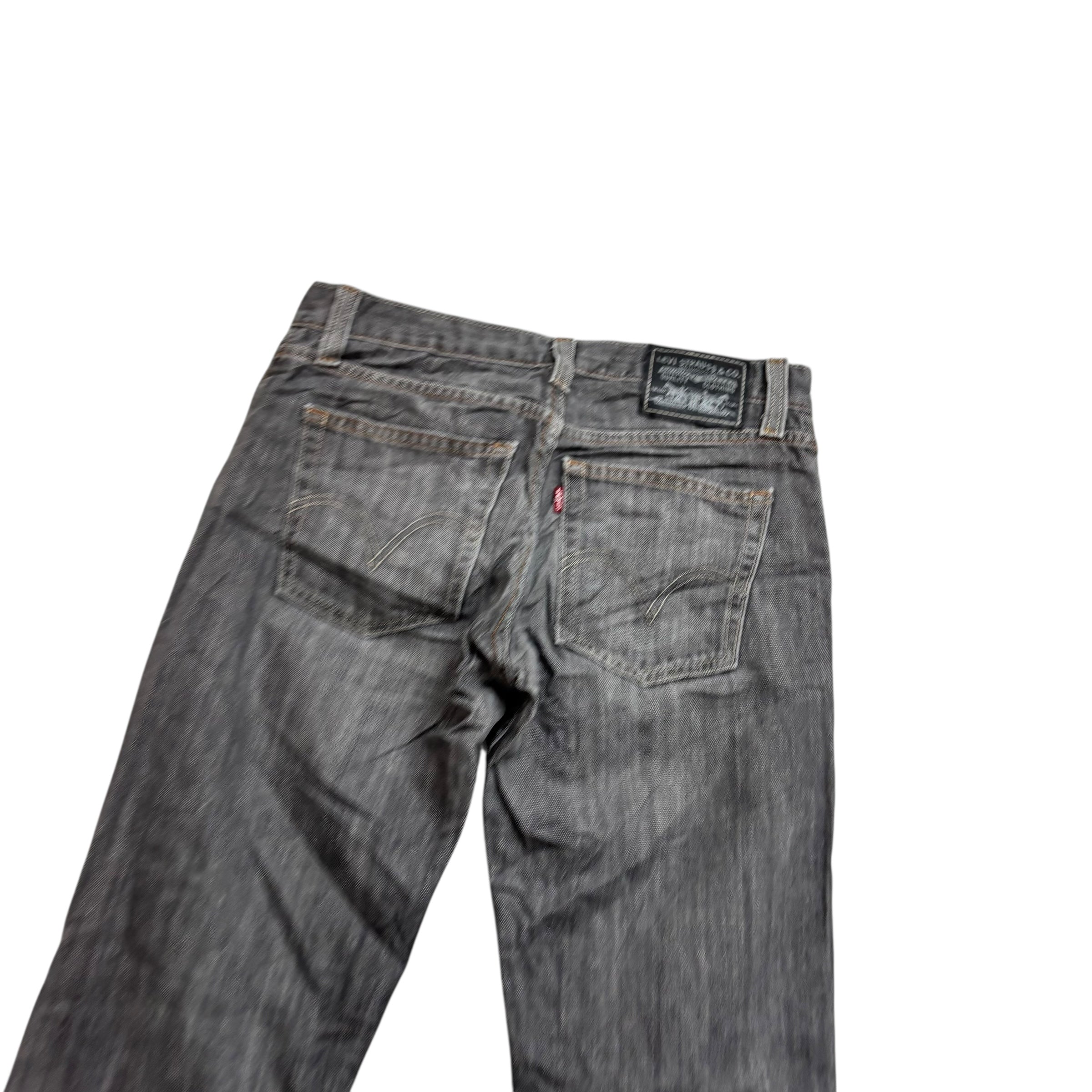 Levis 514 Jeans W31 L32 Mens Grey Regular Straight Fit Vintage Denim (E)