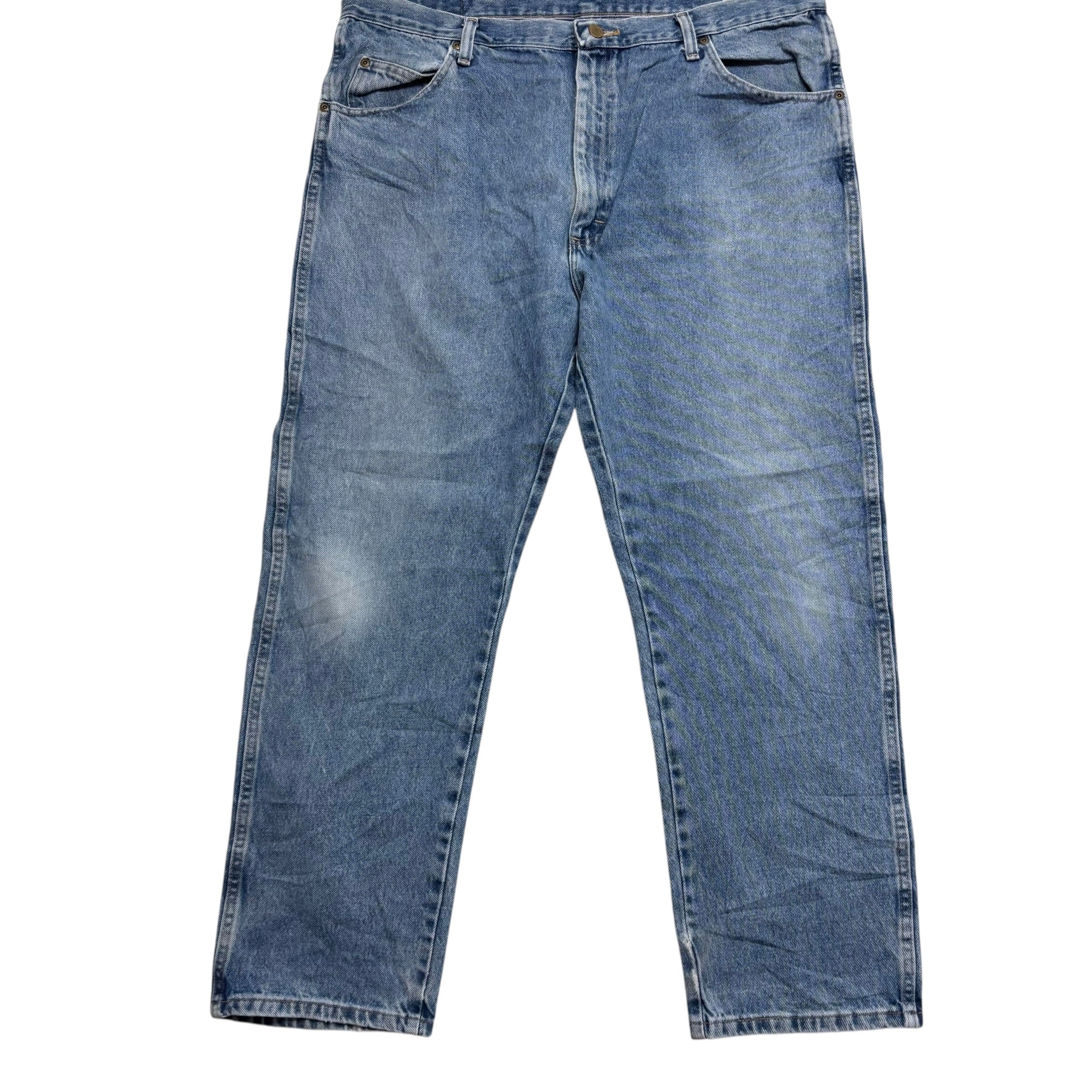 Wrangler Jeans W40 L30 Mens Light Blue Regular Straight Fit Vintage Denim
