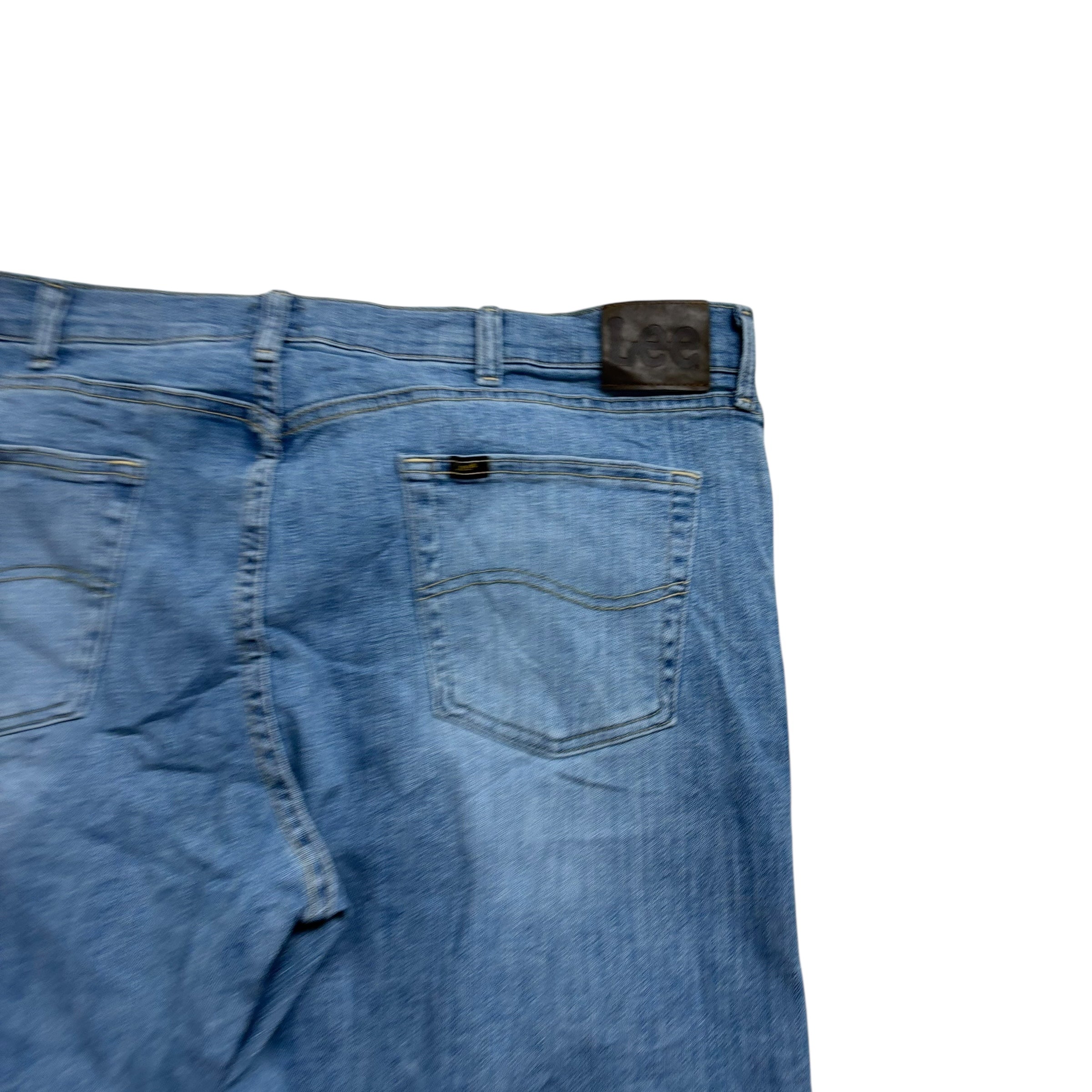 Lee Jeans W42 L29 Mens Light Blue Regular Straight Fit Stretch Denim (E)