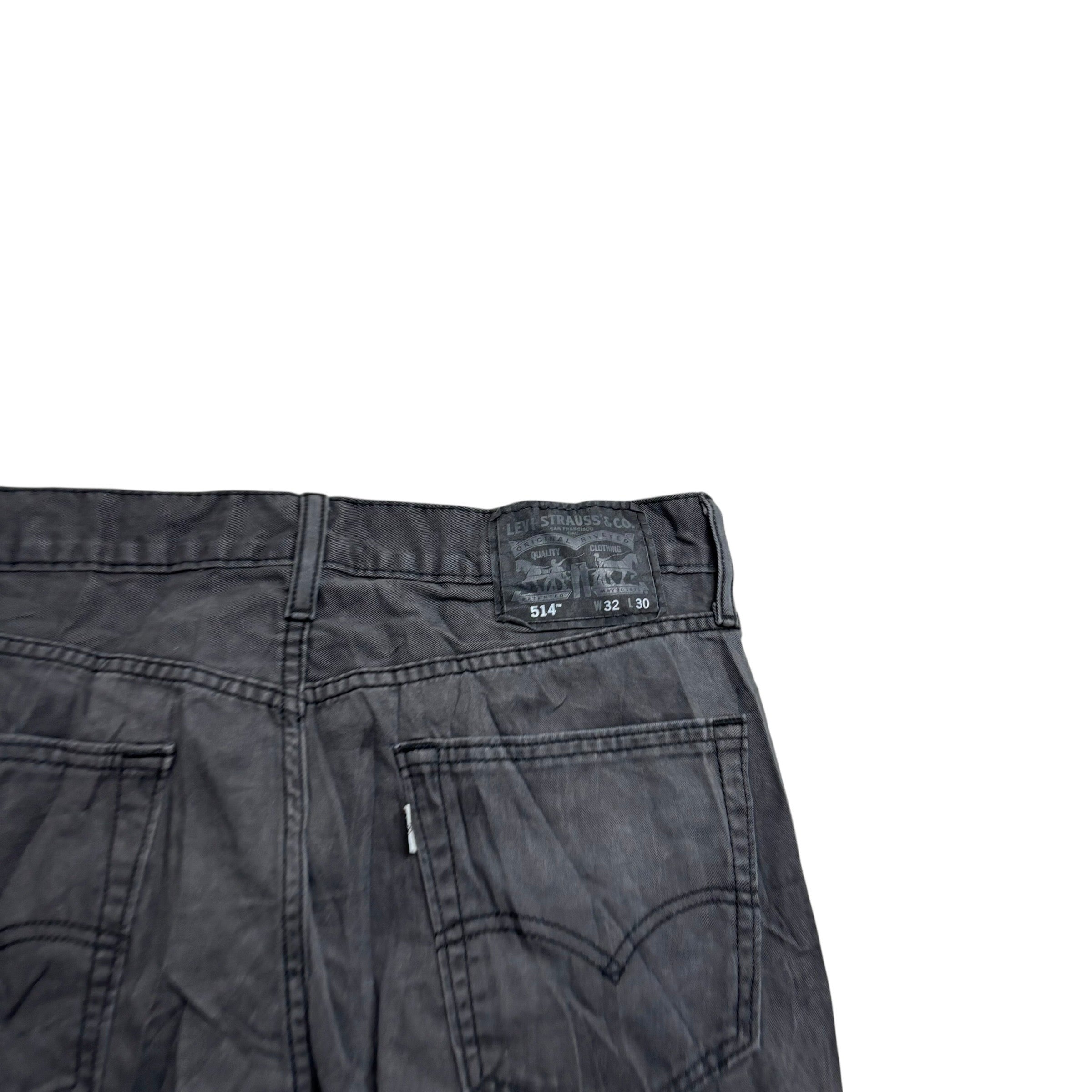 Levis 514 Trousers W32 L30 Mens Grey Regular Straight Fit Pants