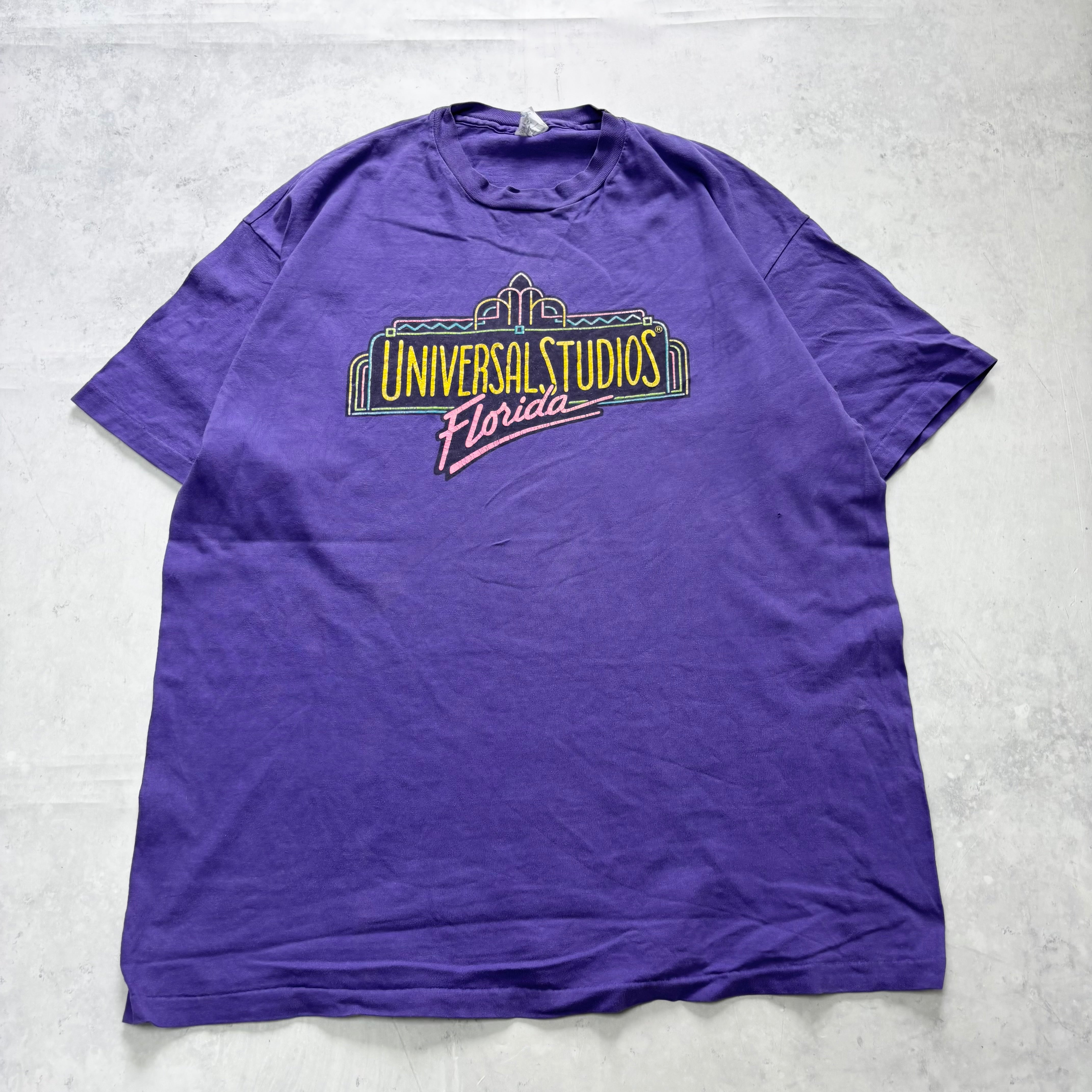Vintage T Shirt Mens XL Purple Single Stitch Graphic Print 90s USA Florida