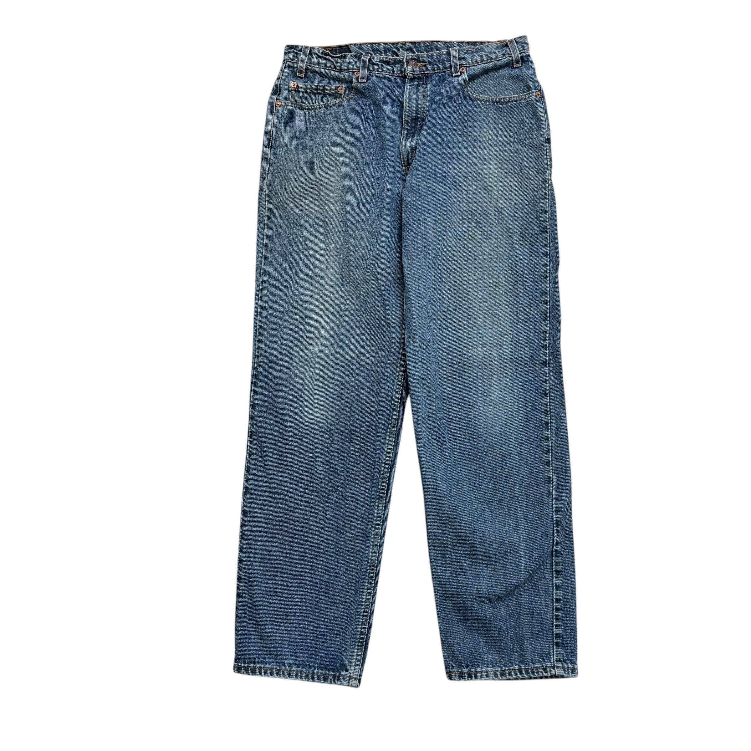 Levis 550 Jeans W34 L32 Mens Mid Blue Relaxed Straight Fit Vintage Denim