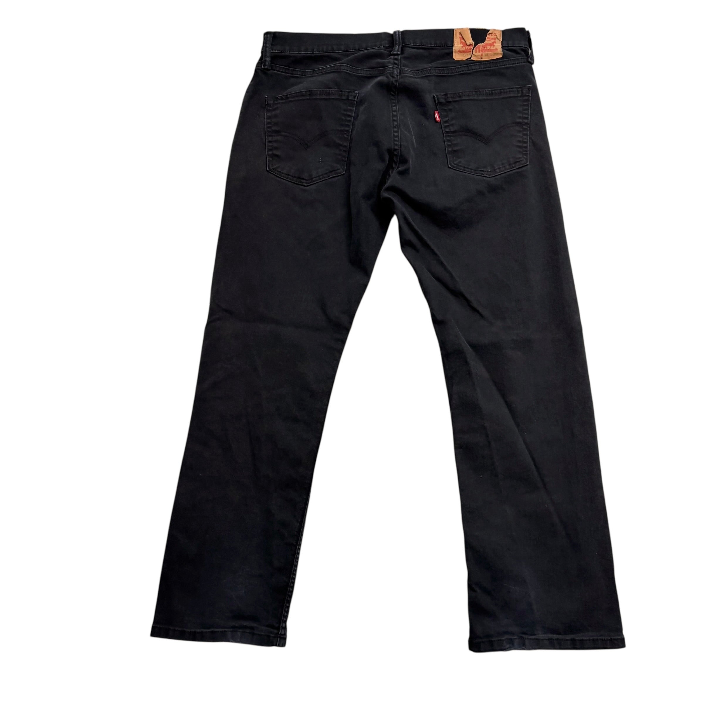 Levis 514 Jeans W34 L29 Mens Black Regular Straight Fit Stretch Denim