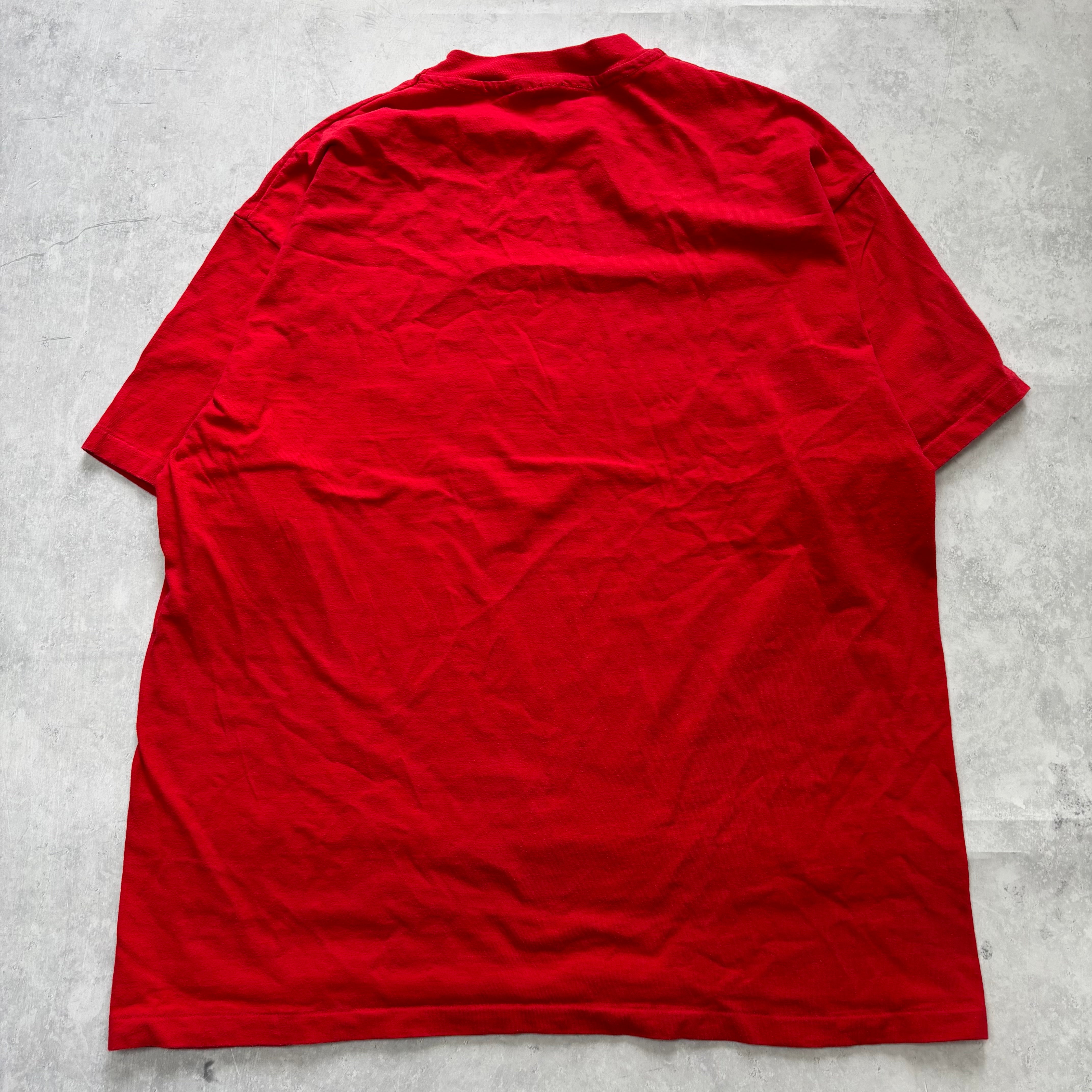 Vintage T Shirt Mens XL Red Single Stitch Graphic Print 90s USA (E)