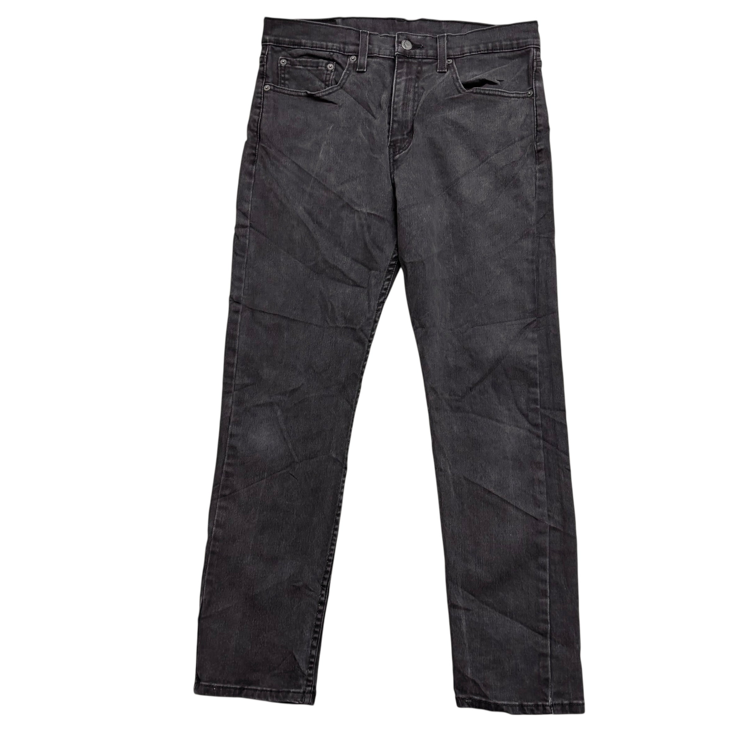 Levis 502 Jeans W31 L29 Mens Black Regular Tapered Fit Stretch Denim (E)