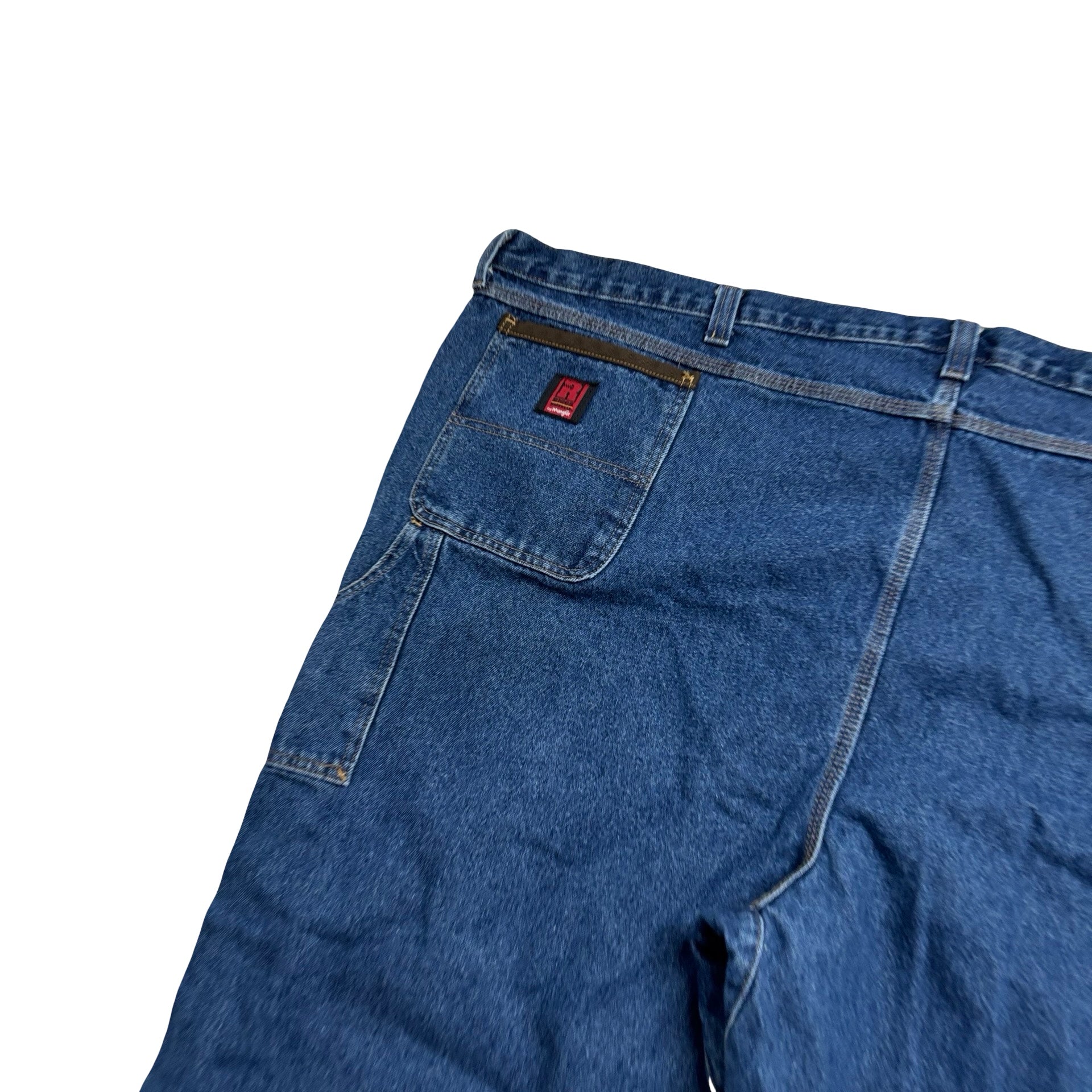 Wrangler Carpenter Jeans W60 L32 Mens Mid Blue Relaxed Straight Fit Denim (E)