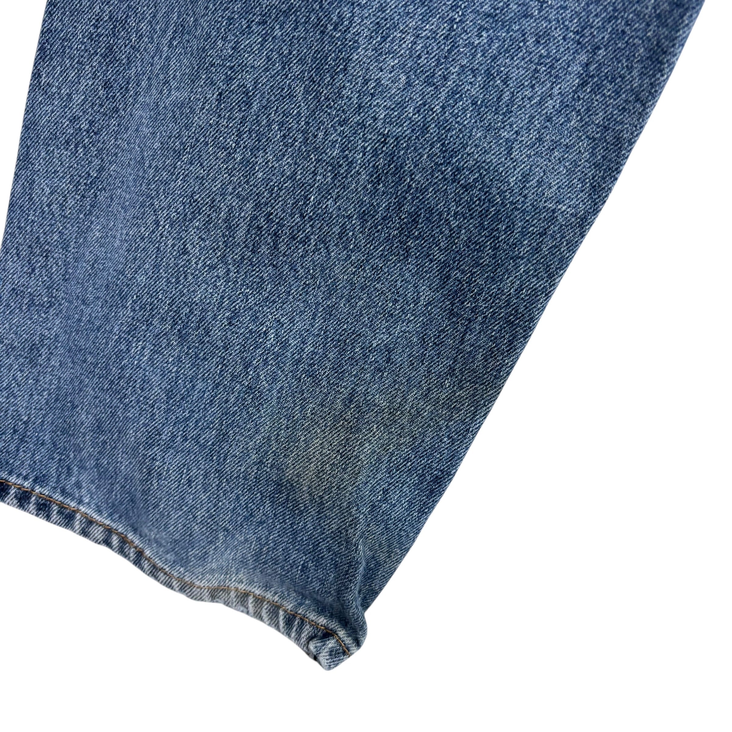 Levis 505 Jeans W36 L29 Mens Mid Blue Regular Straight Fit Denim