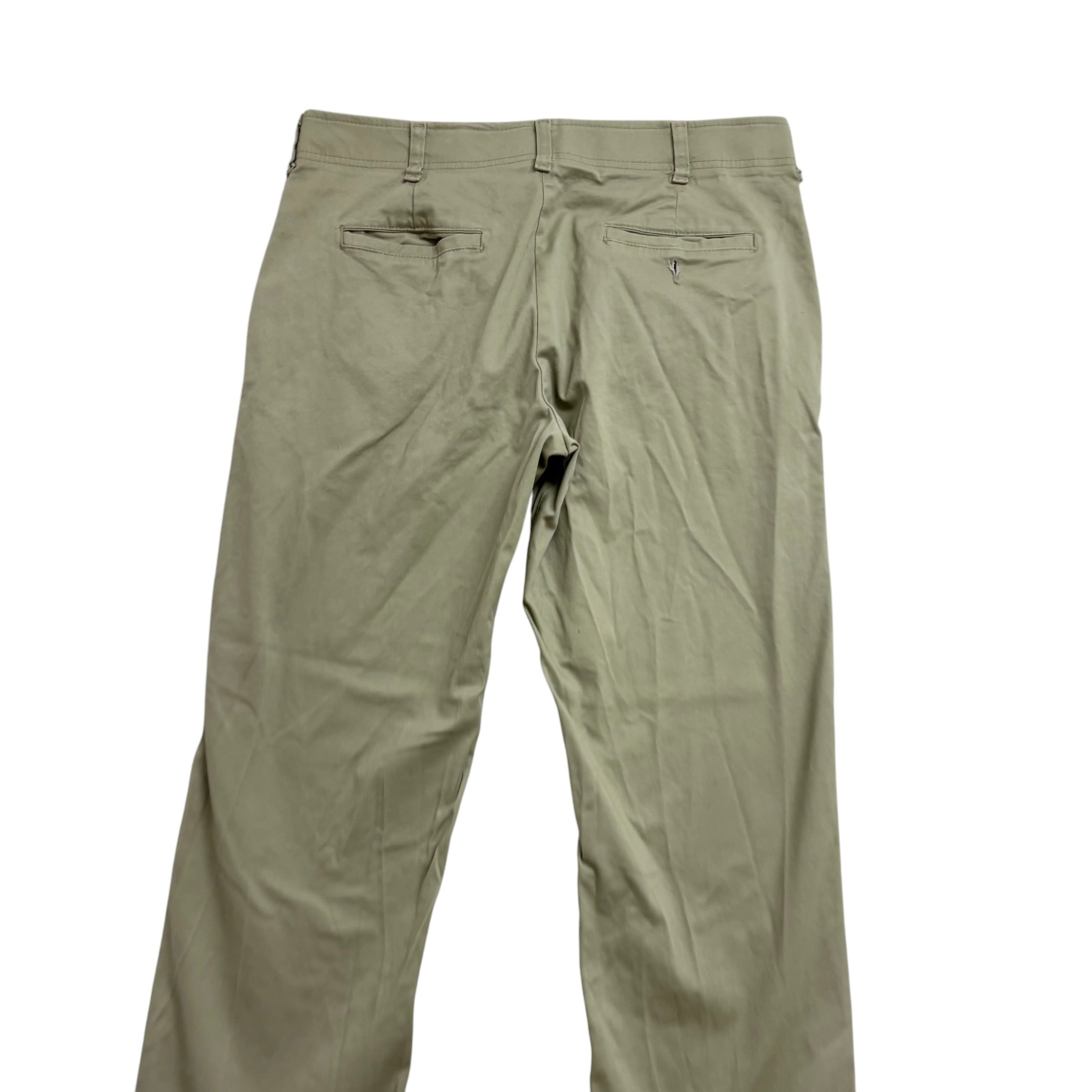 Lee Trousers W34 L29 Mens Beige Regular Straight Fit Stretch Pants (E)