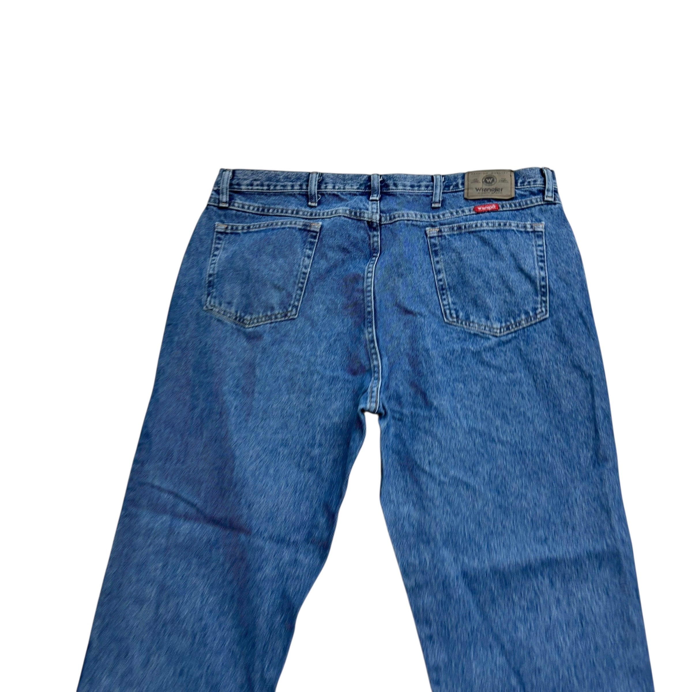 Wrangler Jeans W40 L30 Mens Mid Blue Regular Straight Fit Vintage Denim