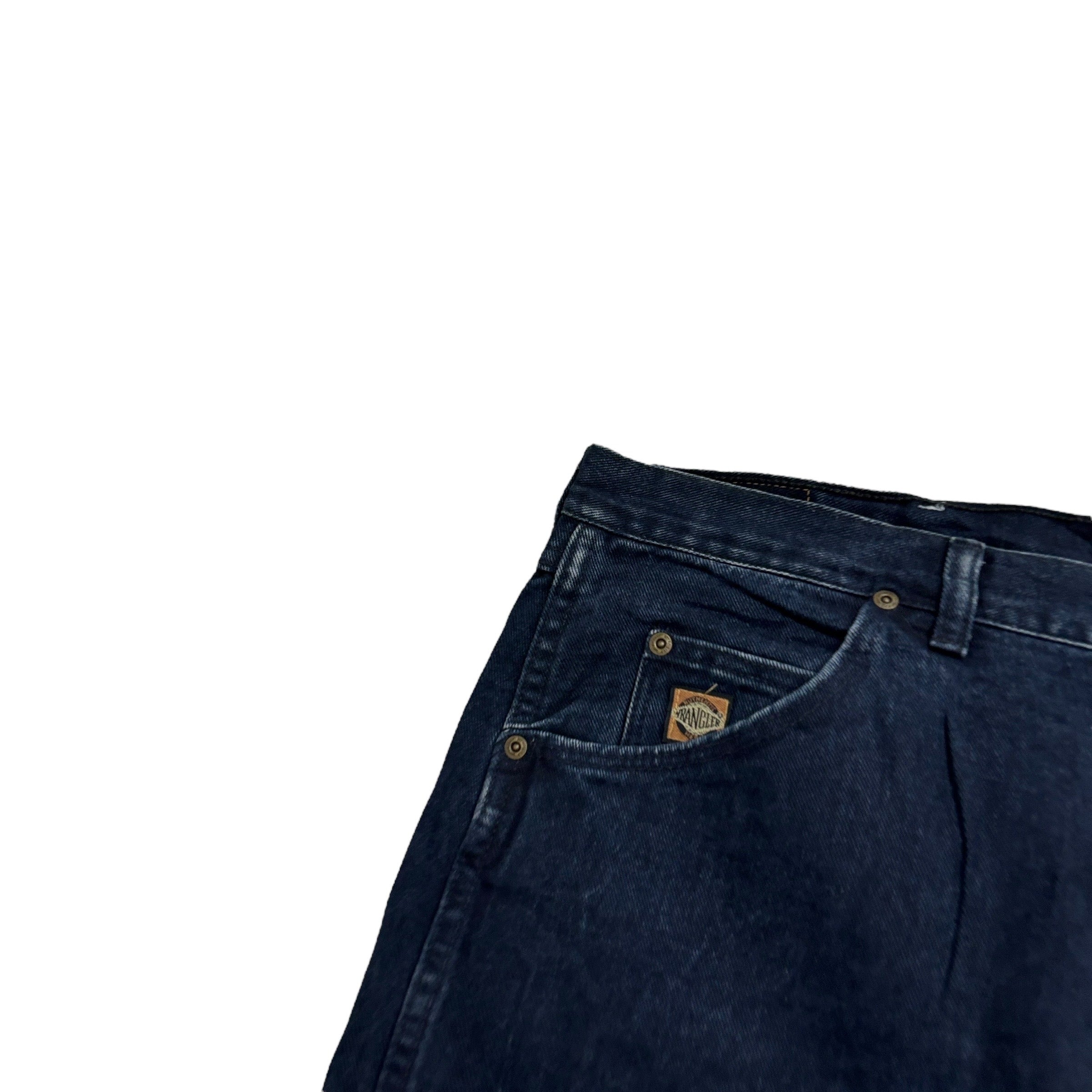 Wrangler Jeans W38 L32 Mens Navy Blue Relaxed Tapered Made In USA Vintage (E)