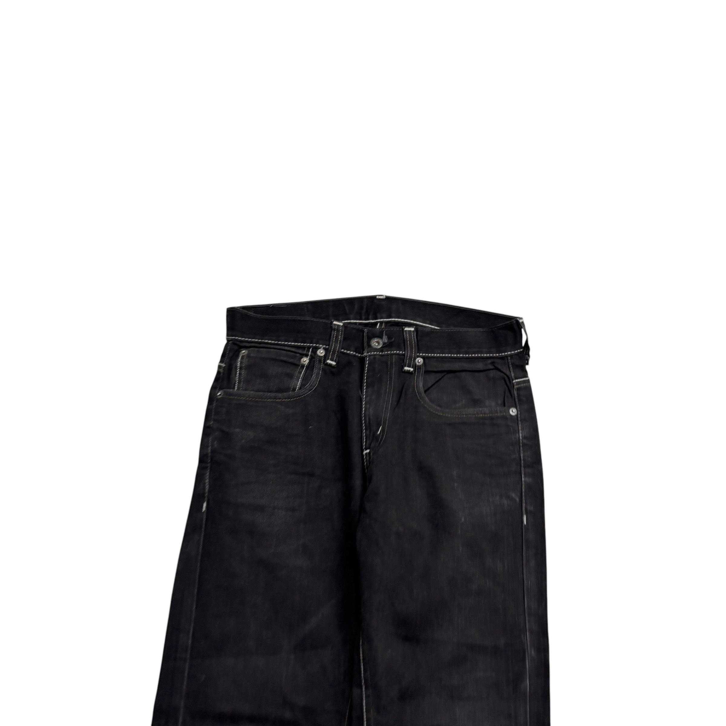 Levis 511 Jeans W32 L34 Mens Black Slim Fit Vintage Denim (E)