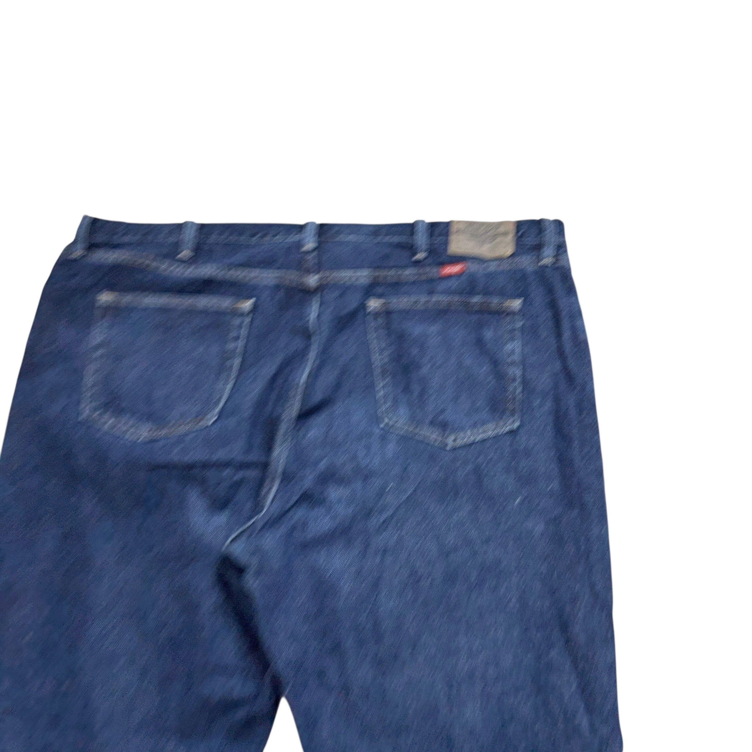 Wrangler Jeans W46 L30 Mens Dark Blue Regular Straight Fit Denim (E)