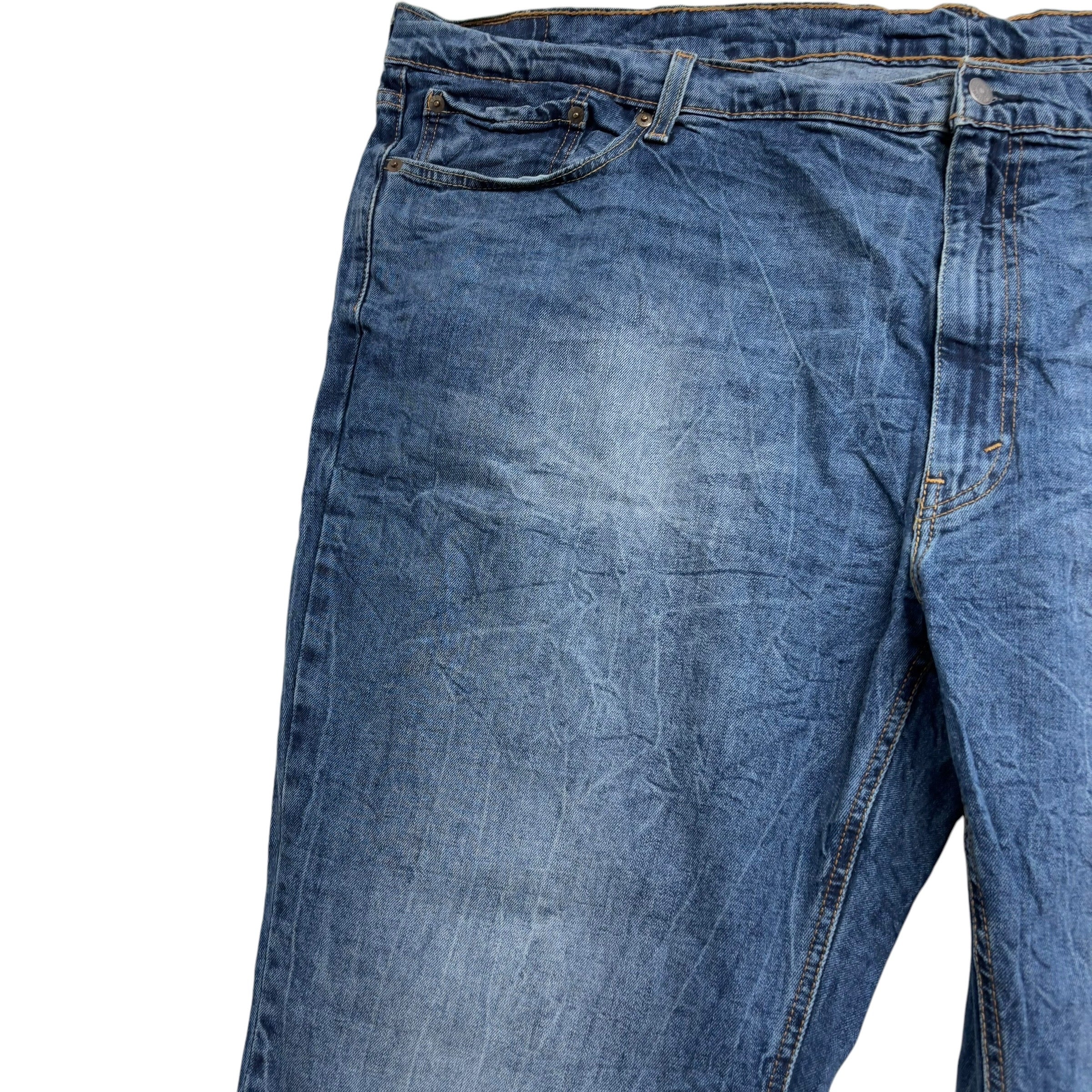 Levis 541 Jeans W54 L29 Mens Mid Blue Athletic Tapered Fit Stretch Denim (E)