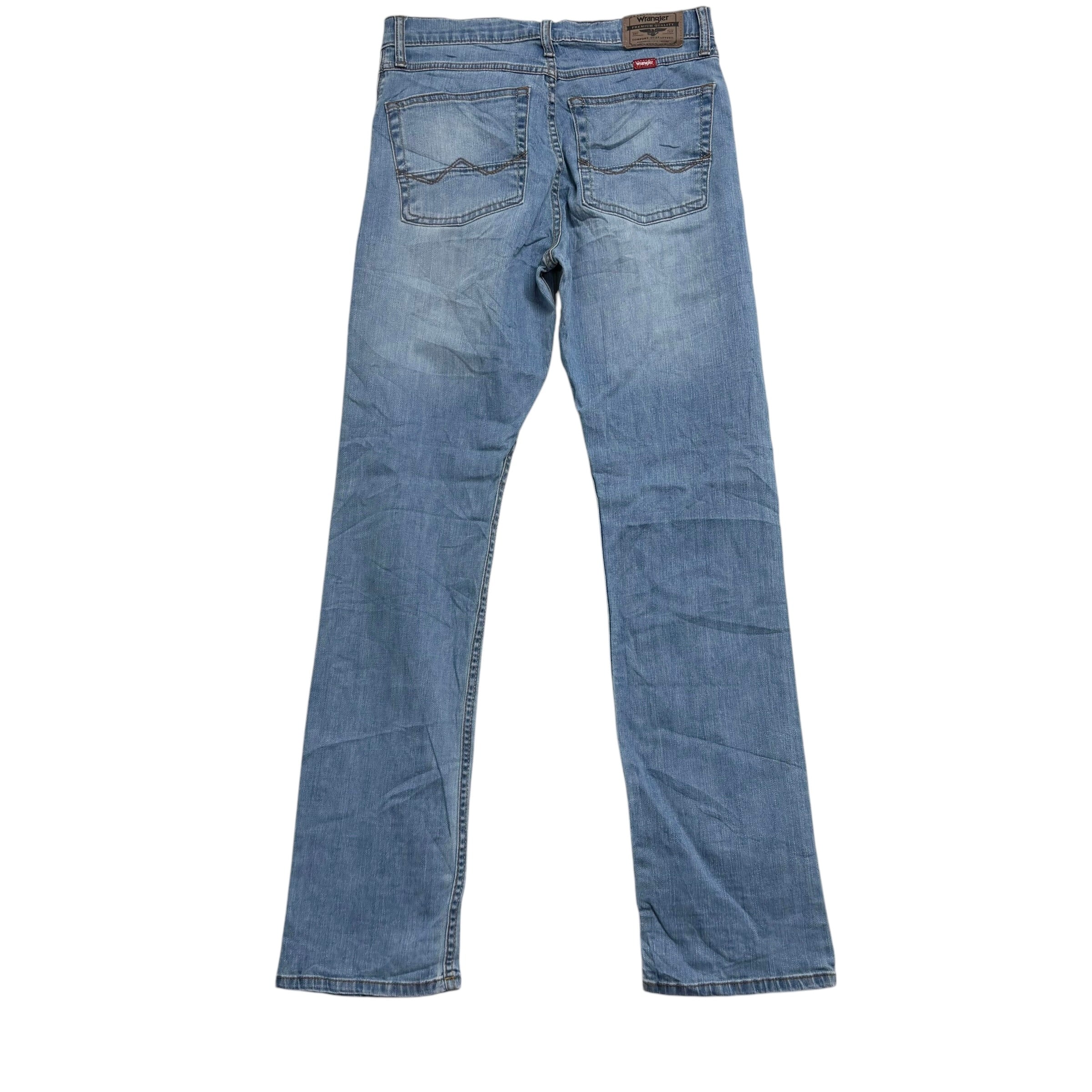 Wrangler Jeans W29 L30 Mens Light Blue Slim Straight Fit Stretch Denim (E)