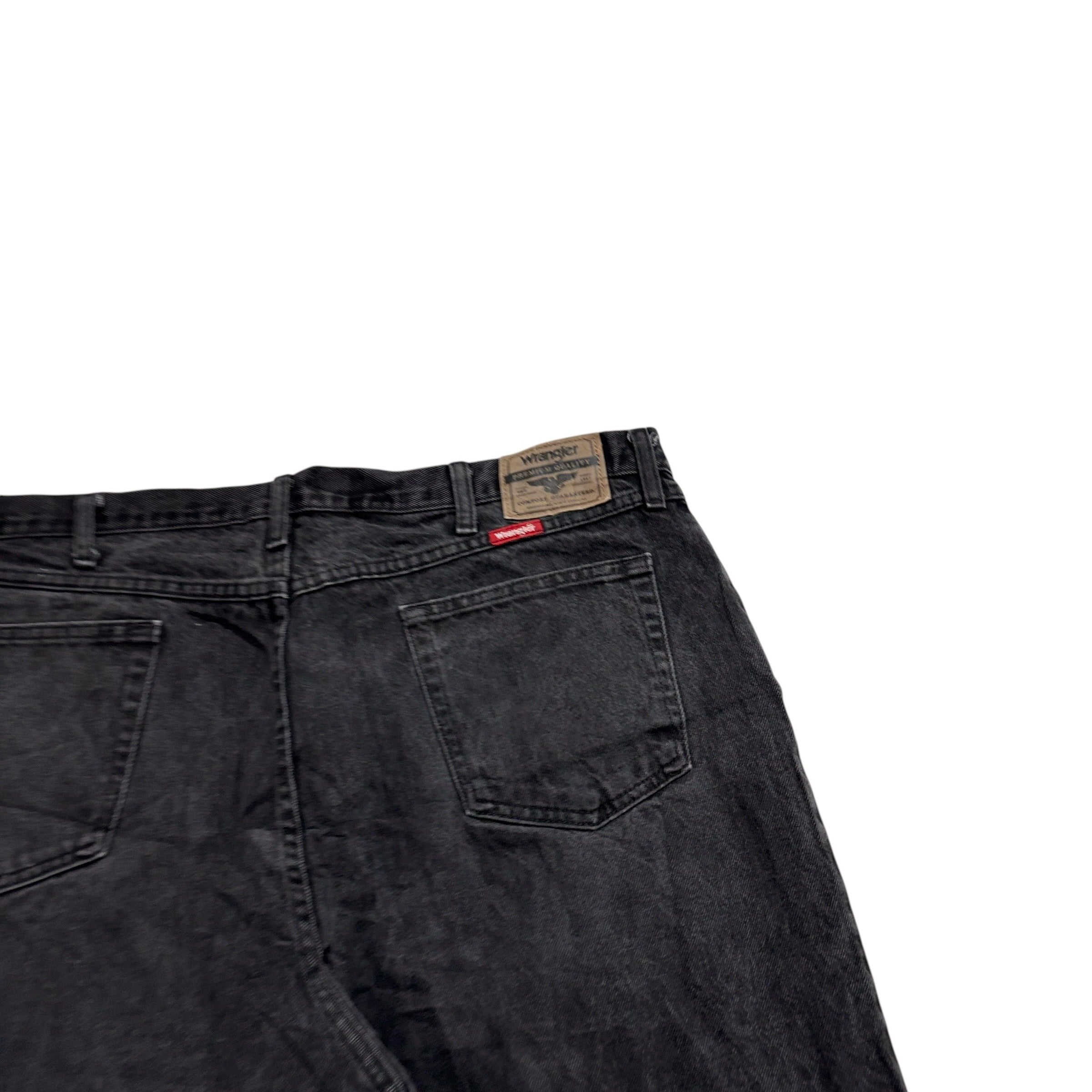 Wrangler Jeans W42 L32 Mens Black Relaxed Straight Fit Baggy Denim
