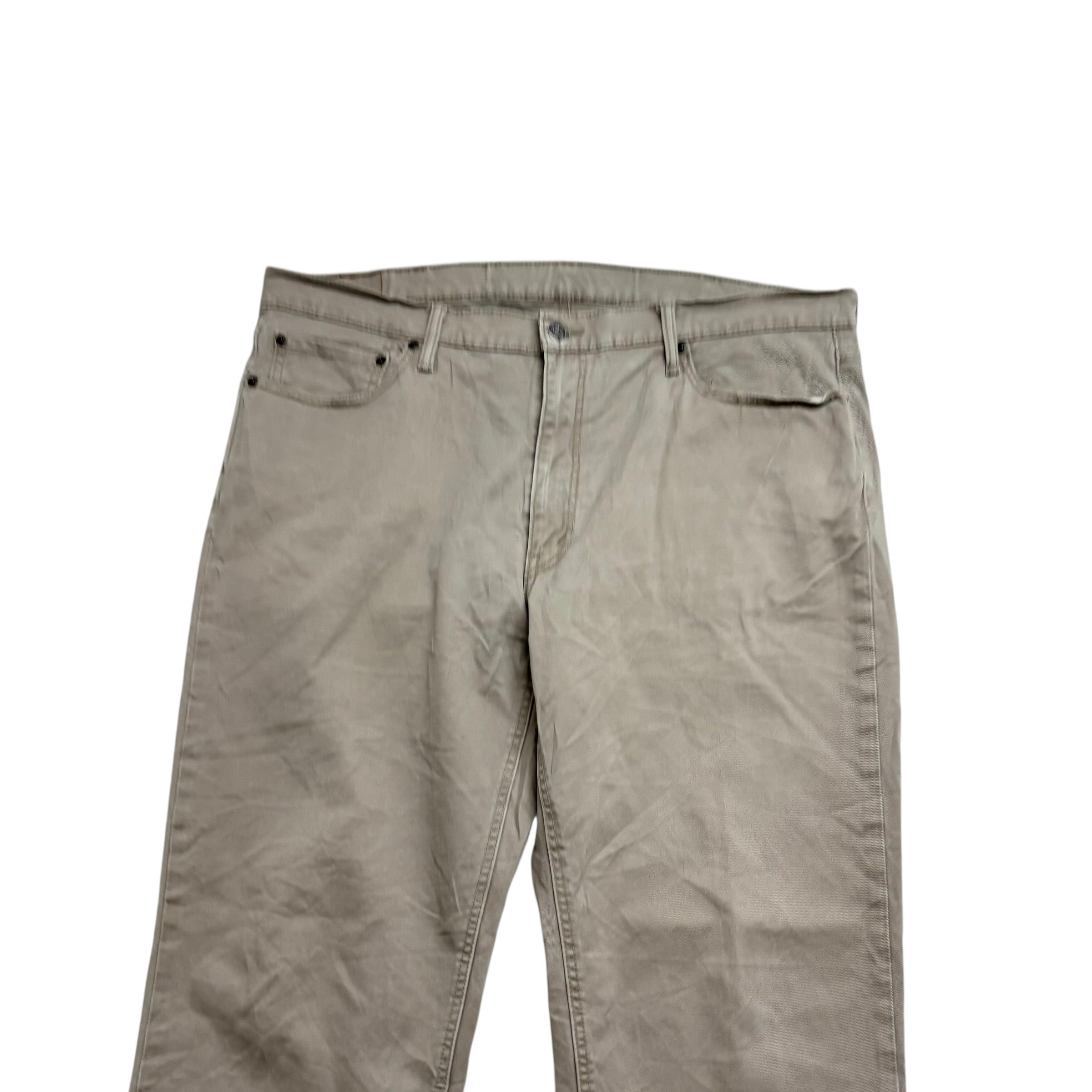 Levis 541 Trousers W40 L31 Mens Stone Beige Athletic Tapered Fit Stretch Pants