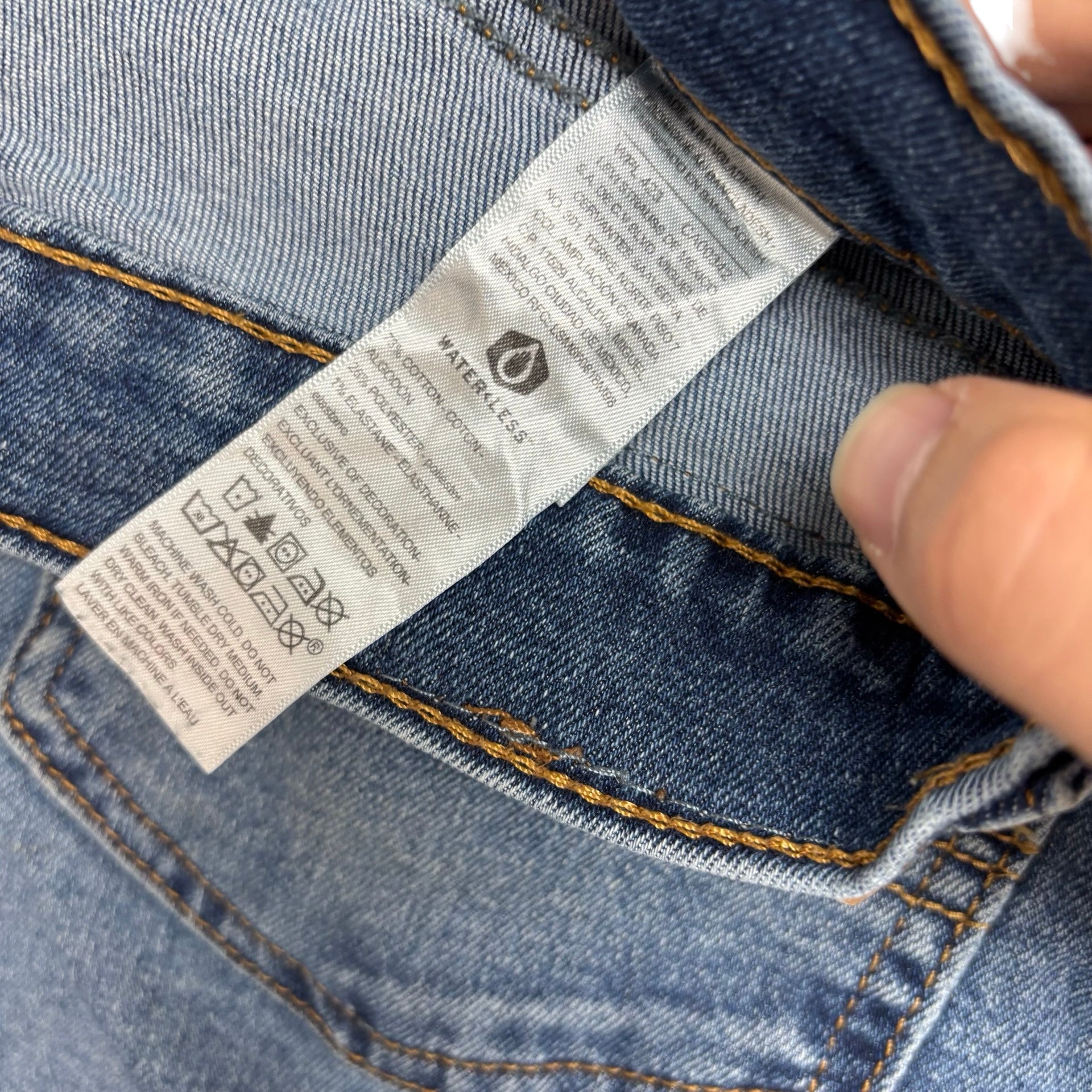 Levis Denizen Jeans W32 L31 Mens Mid Blue Athletic Tapered Fit Stretch (E)