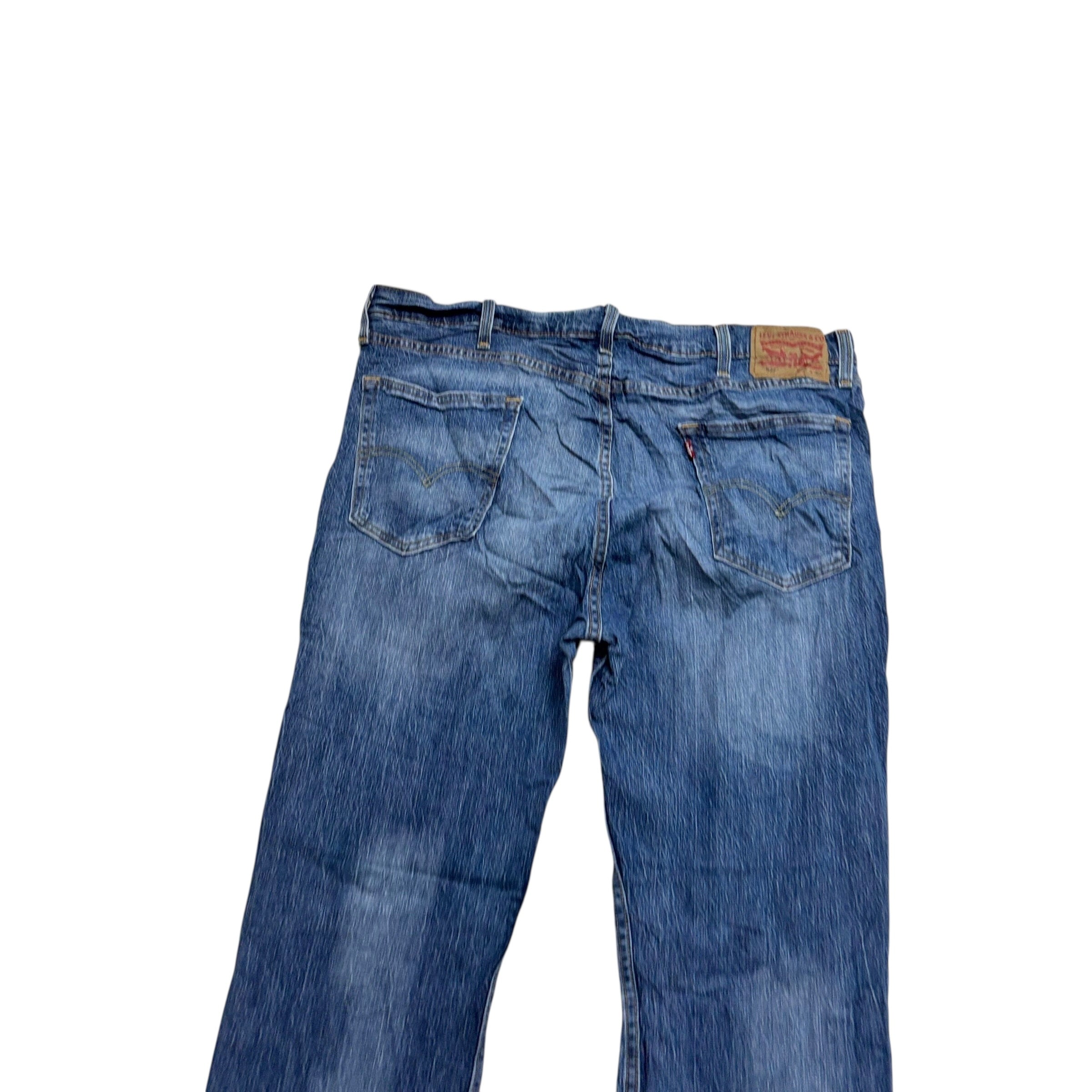 Levis 527 Jeans W38 L30 Mens Mid Blue Slim Bootcut Fit Stretch Denim (E)