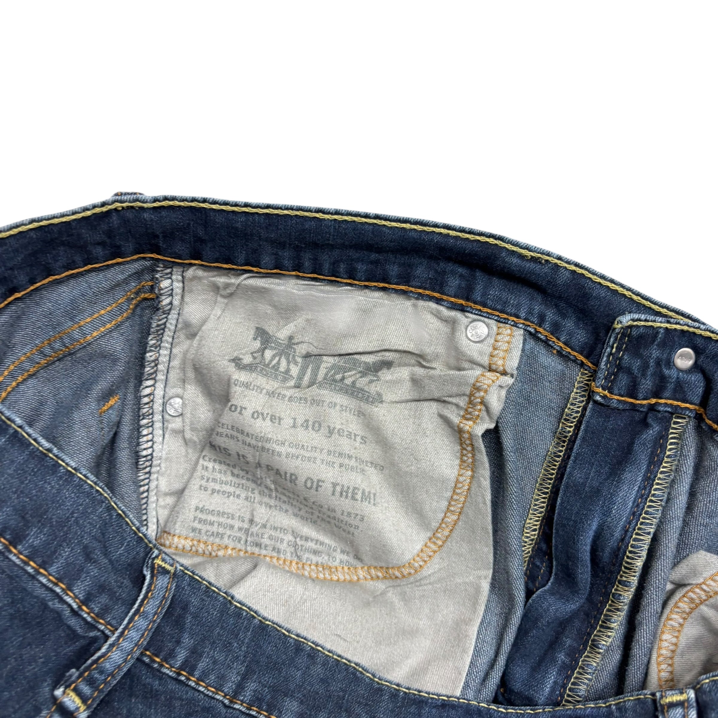 Levis 559 Jeans W36 L34 Mens Dark Blue Relaxed Straight Fit Stretch Denim