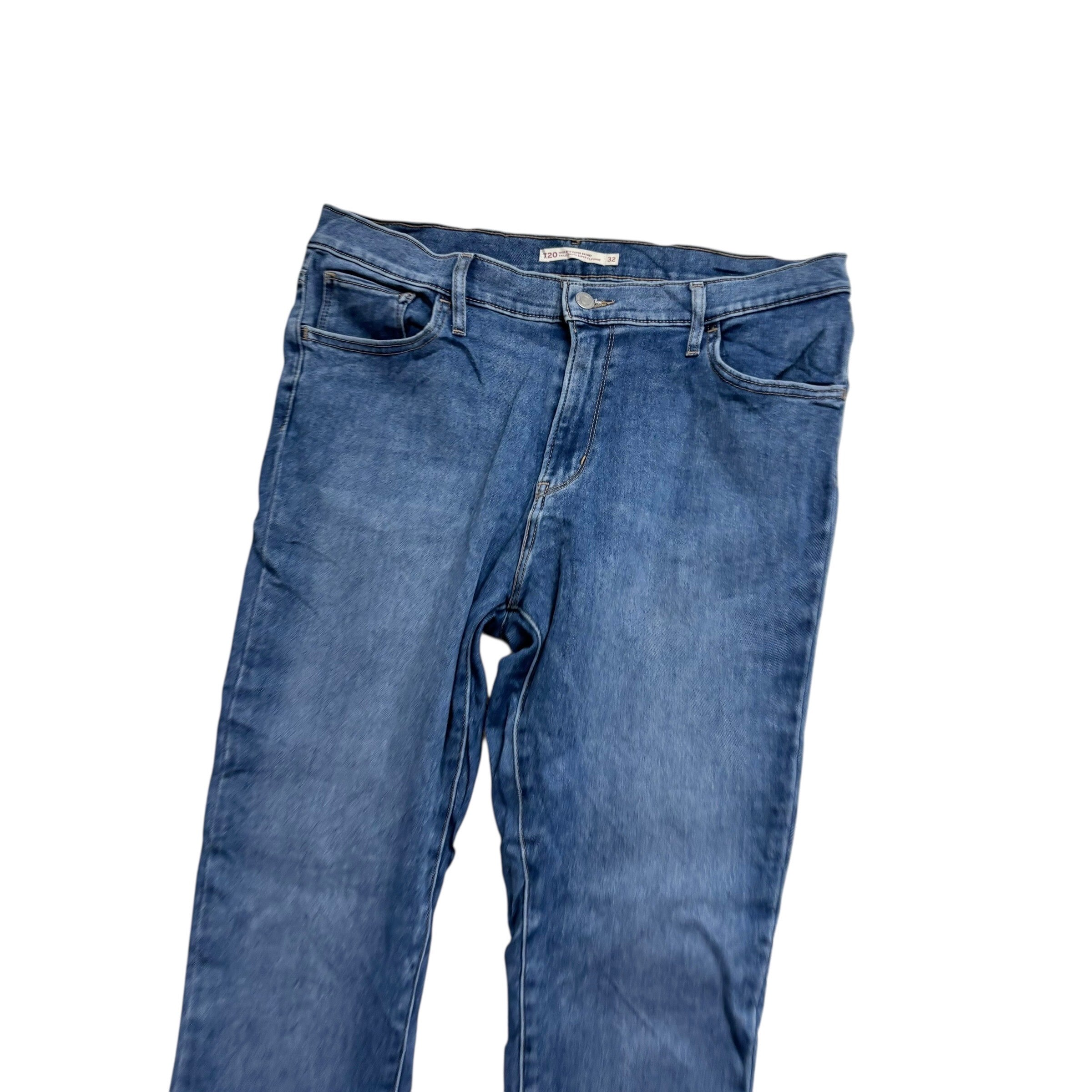 Levis 720 Jeans W32 L30 Womens High Rise Super Skinny Mid Blue Stretch (E)