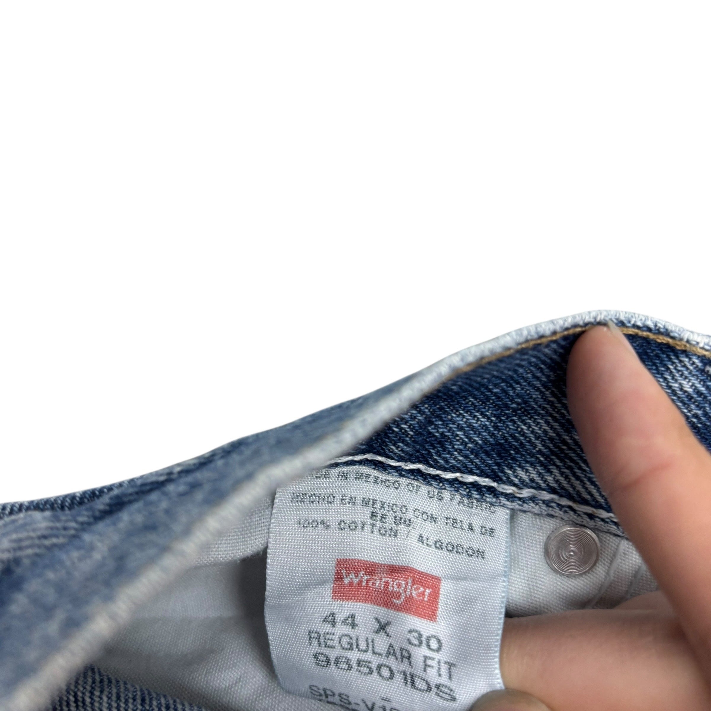 Wrangler Jeans W44 L30 Mens Light Blue Regular Straight Fit Denim (E)