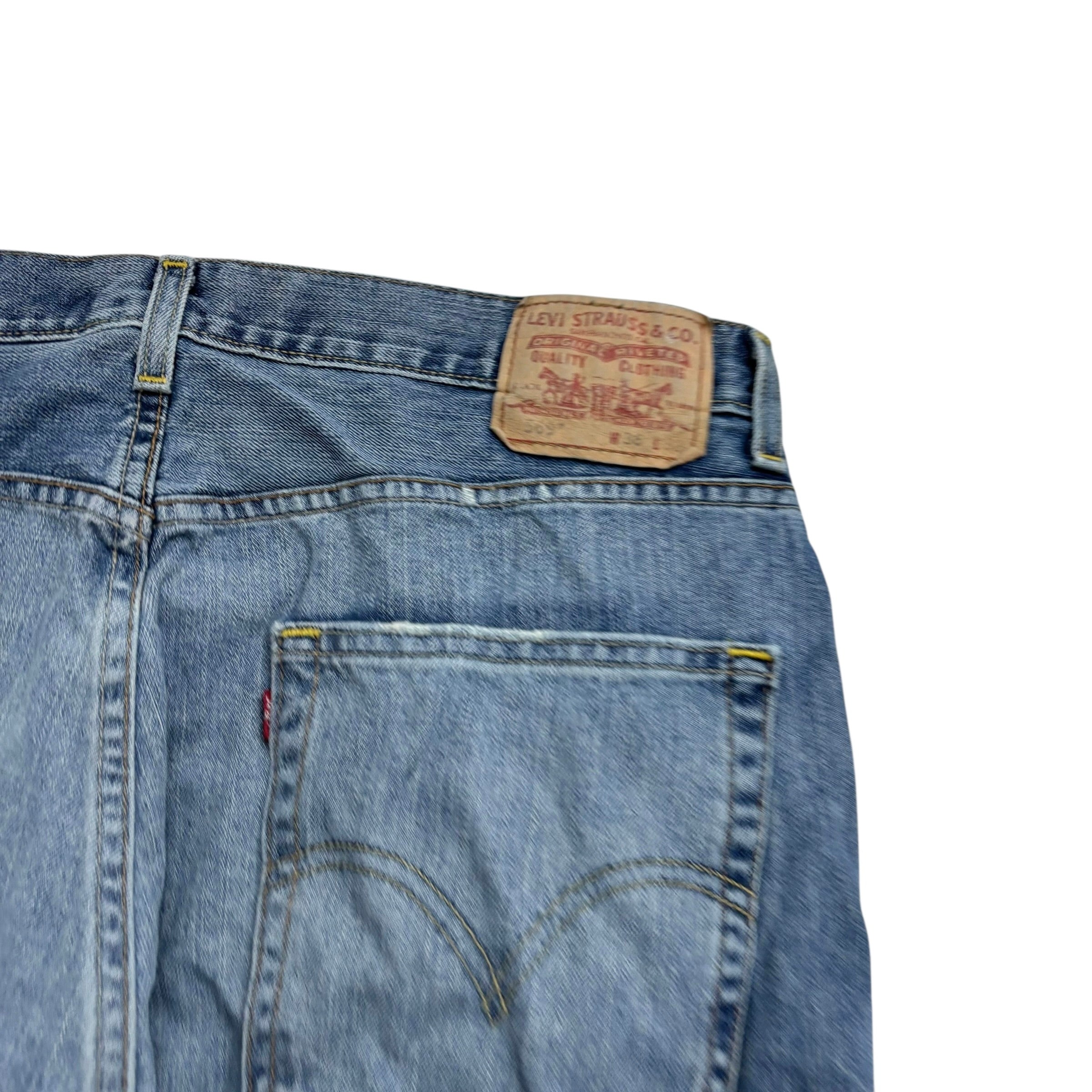 Levis 569 Jeans W36 L32 Mens Mid Blue Baggy Relaxed Fit Vintage Denim