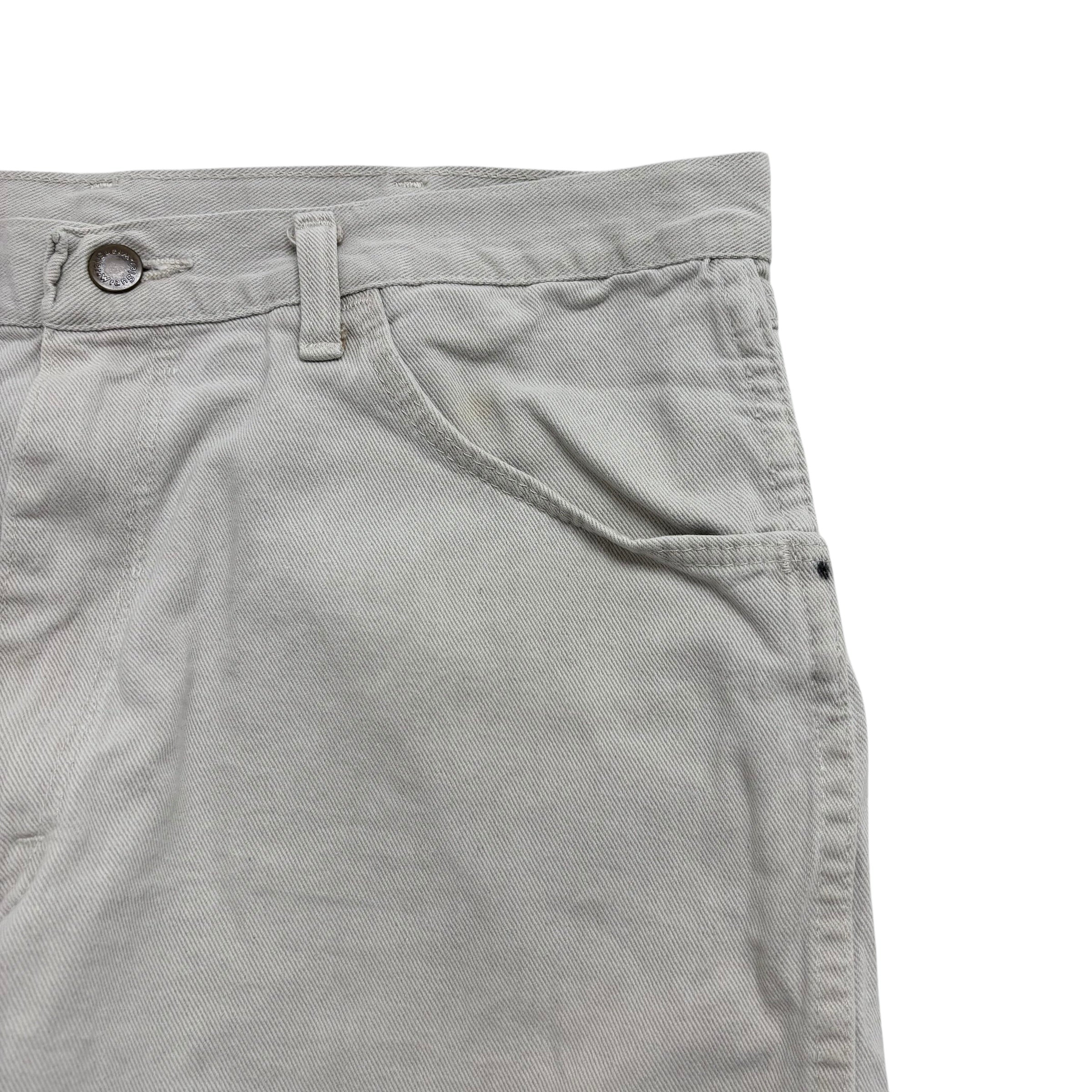 Vintage Wrangler Jorts W36 Mens Denim Shorts Stone Regular Fit USA Made