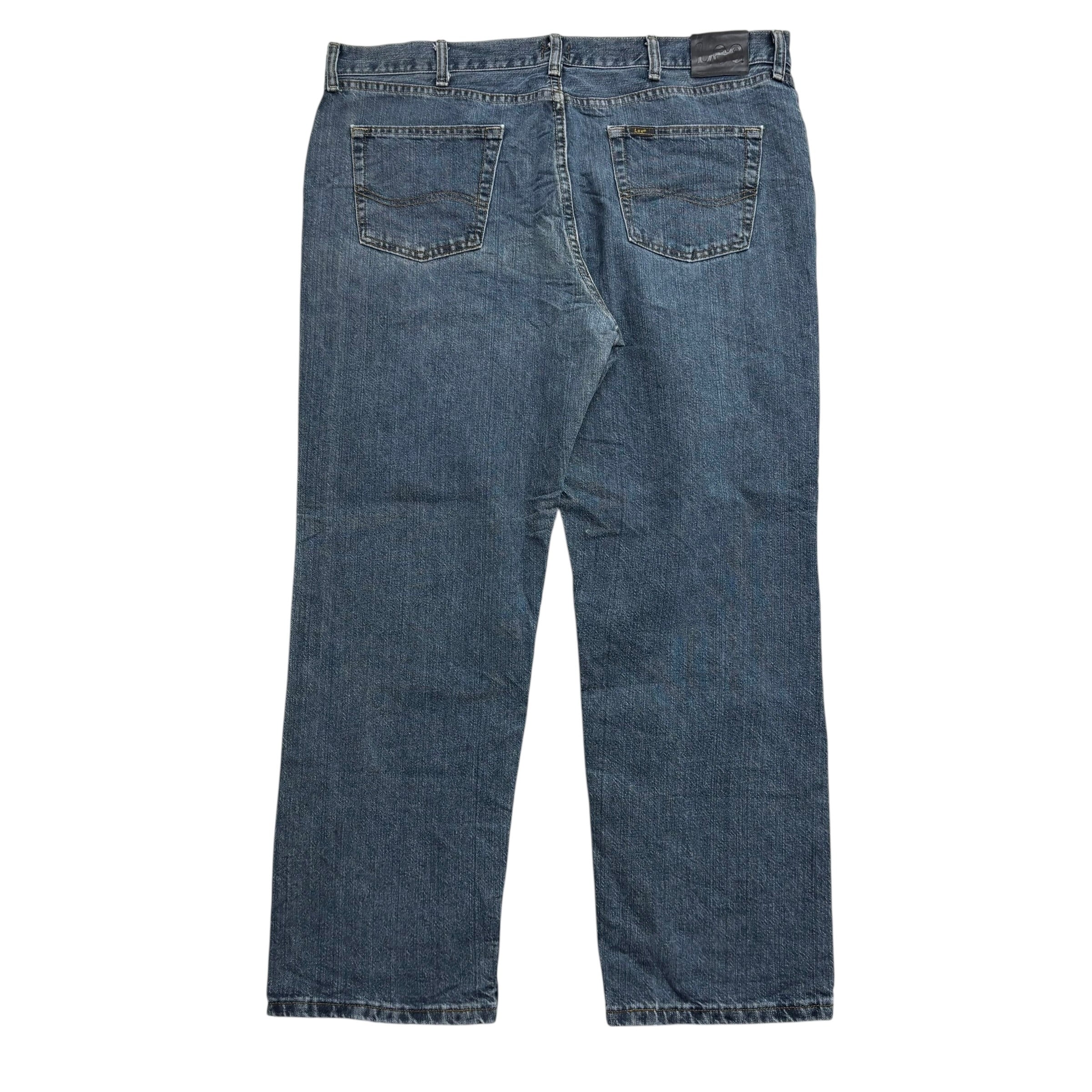 Lee Jeans W40 L30 Mens Mid Blue Relaxed Straight Fit Vintage Denim
