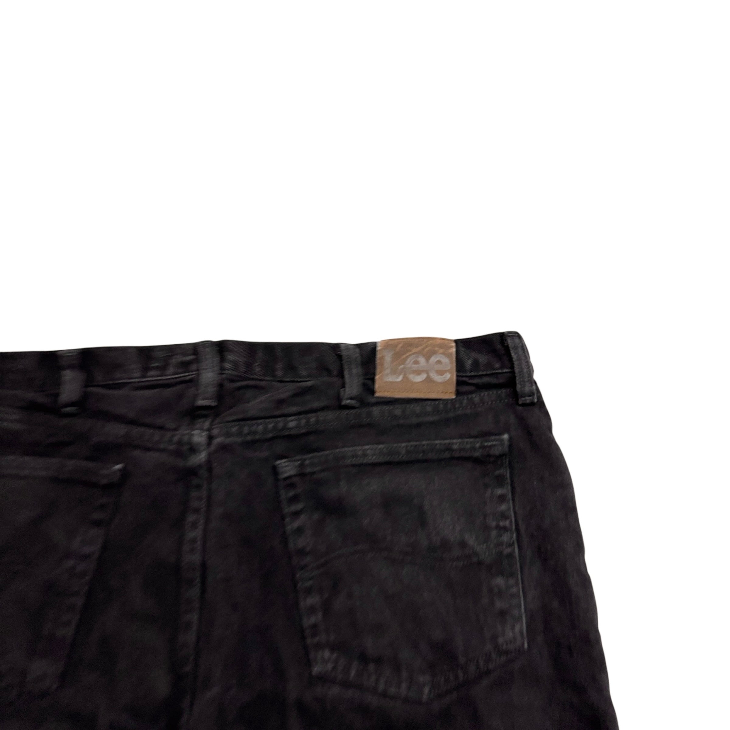 Lee Jeans W40 L30 Mens Regular Straight Fit Black Denim (E)