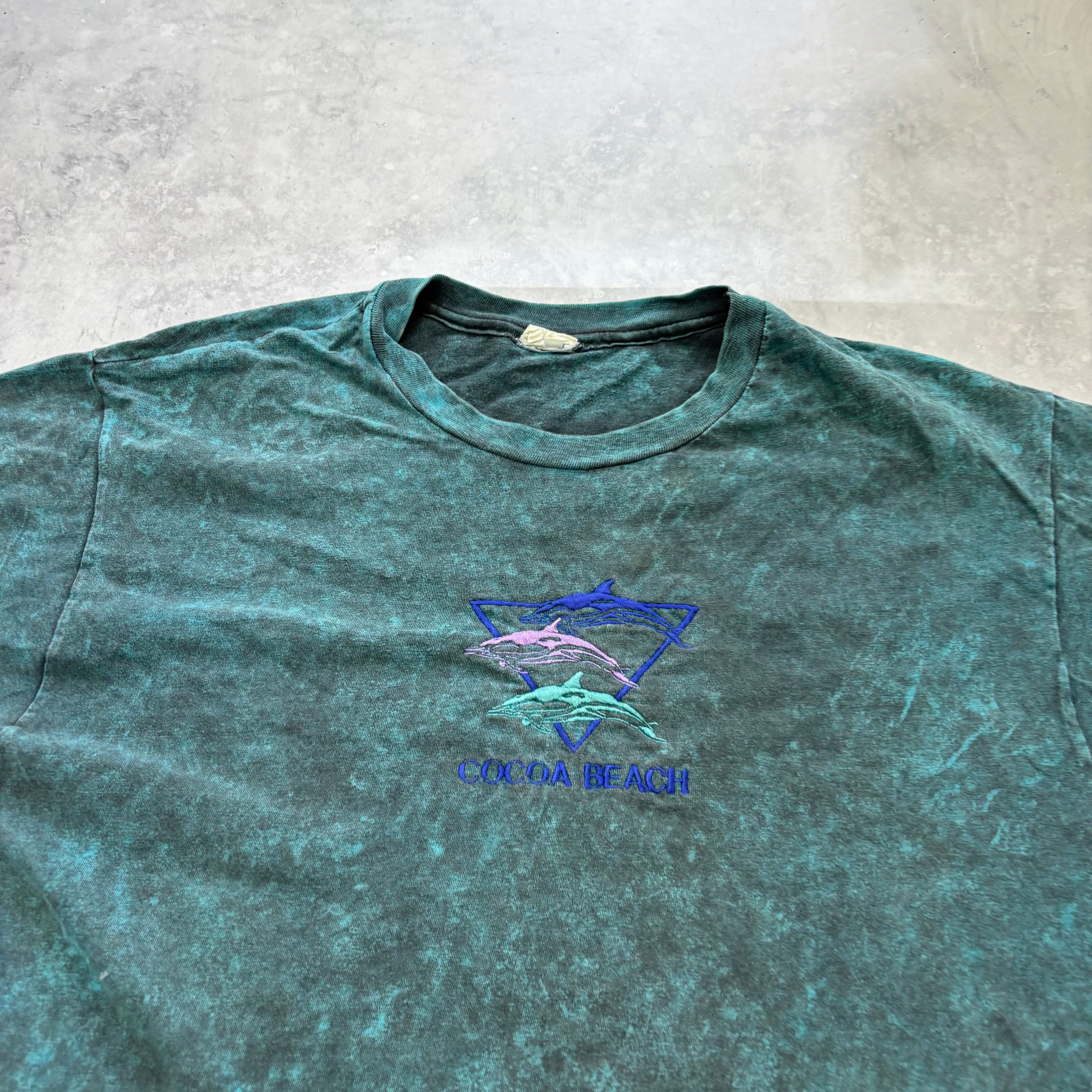 Vintage T Shirt Mens XL Green Single Stitch Graphic Print 90s Tourist (E)