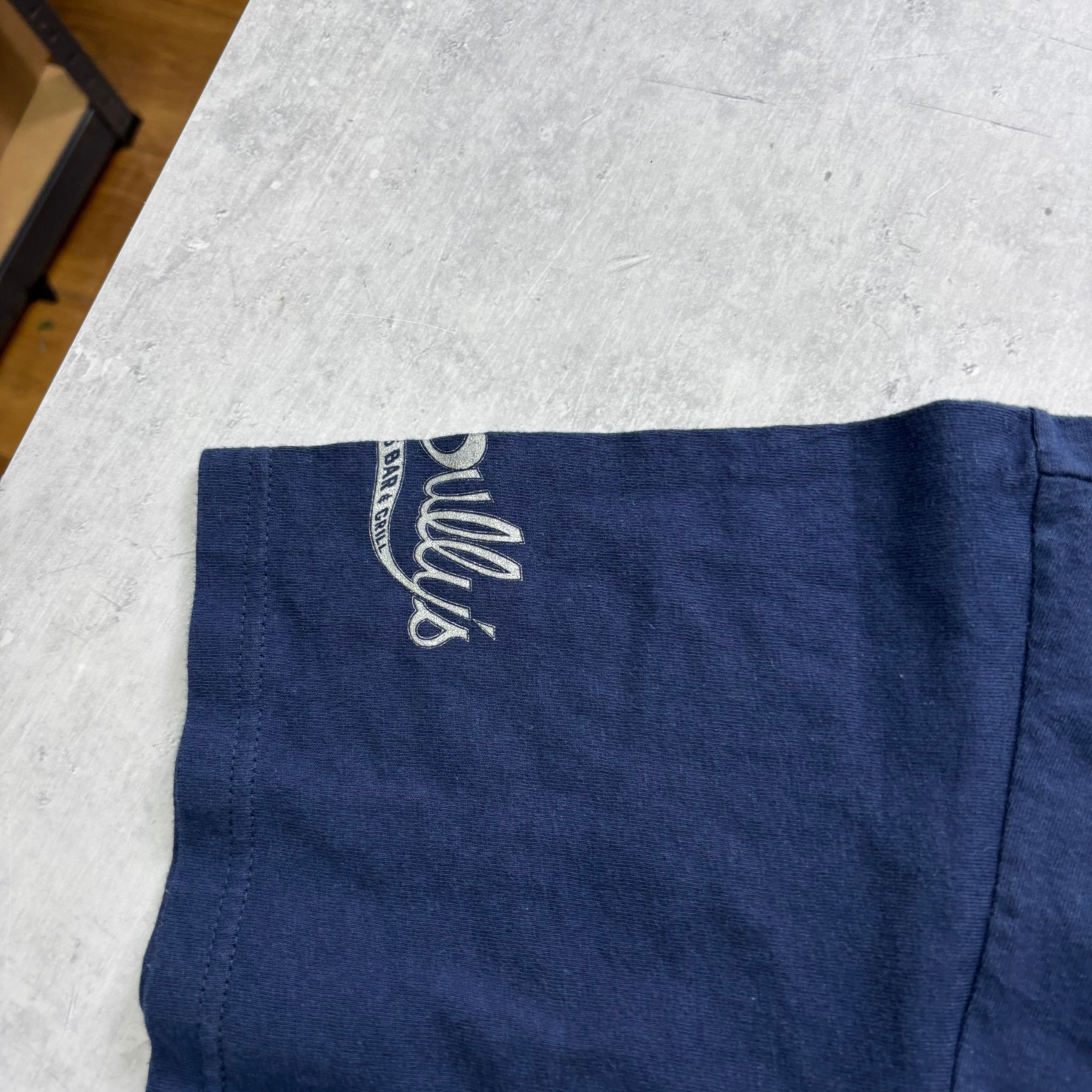 Vintage T Shirt Mens XXL Navy Blue Graphic Print 90s USA Sports