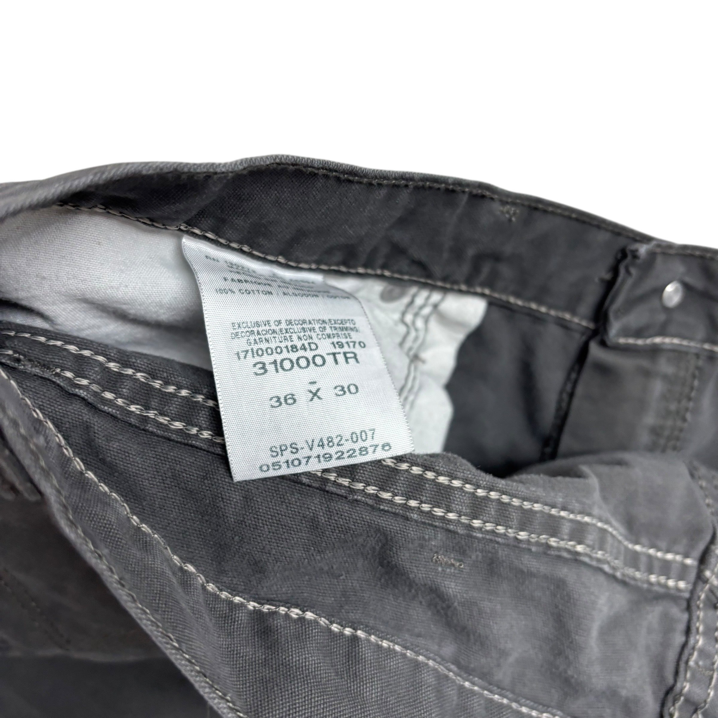 Wrangler Trousers W36 L30 Mens Grey Regular Straight Fit Cotton Pants (E)