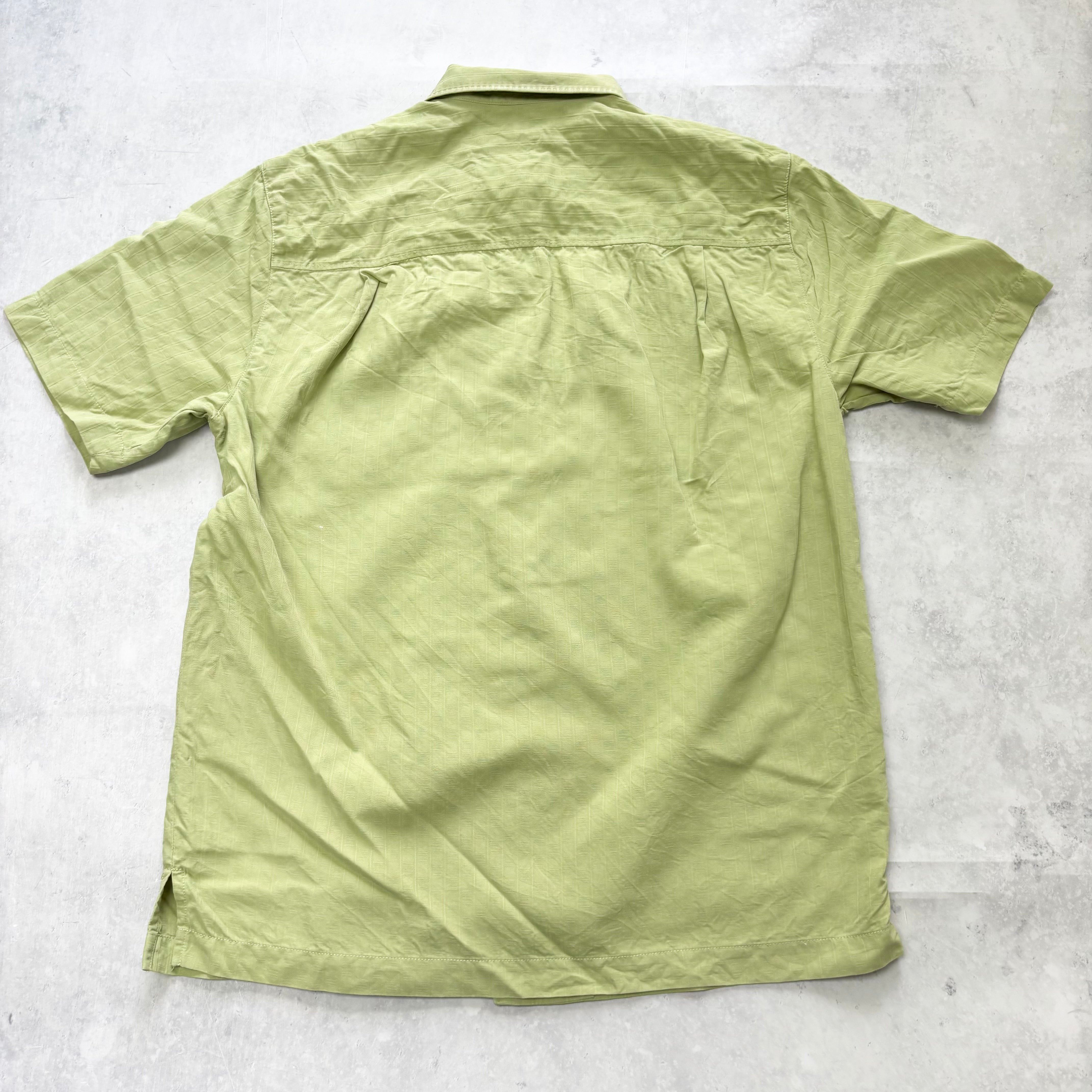 Tommy Bahama Silk Shirt Mens Small Green Short Sleeve (E)