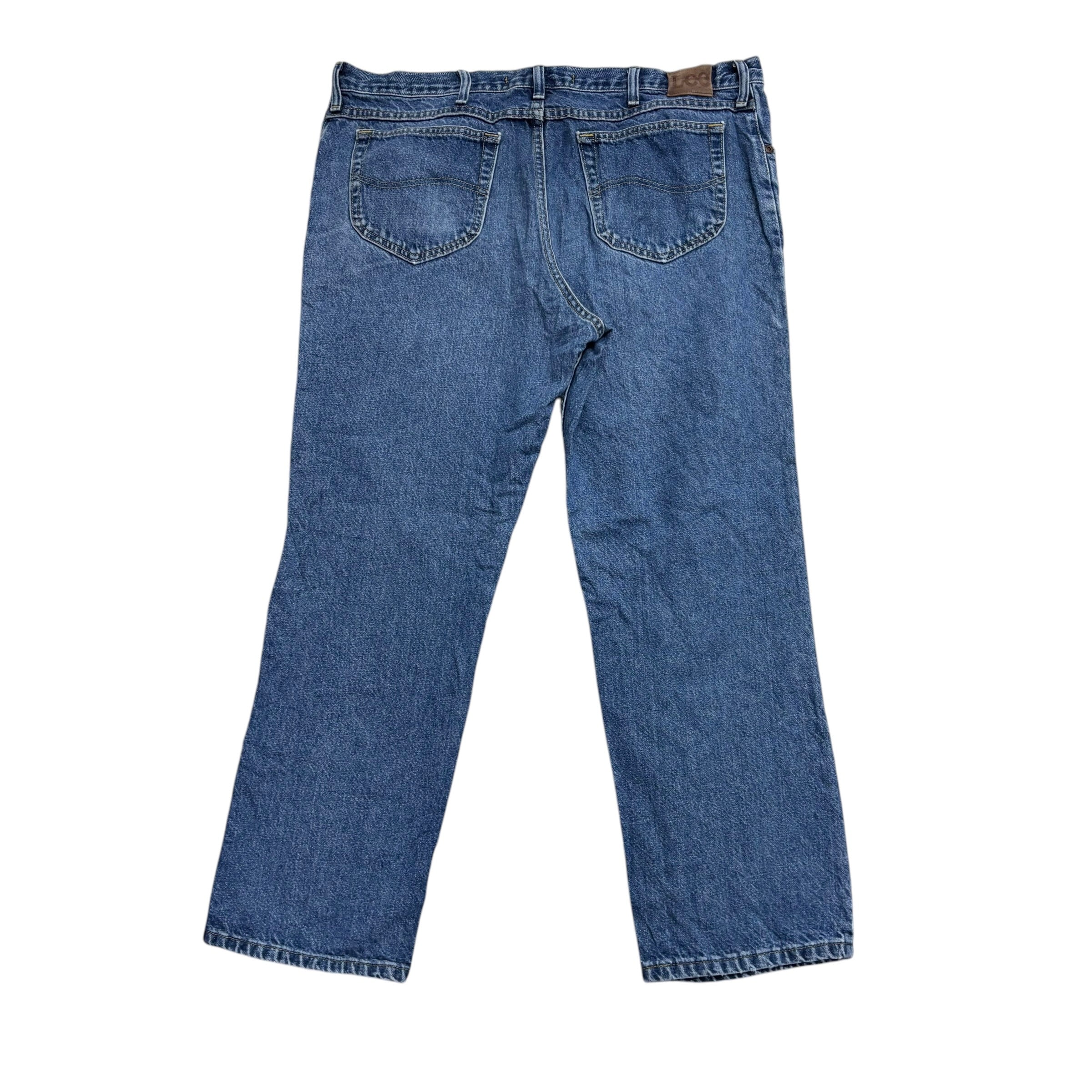 Lee Jeans W42 L30 Mens Mid Blue Regular Straight Fit Vintage Denim (E)