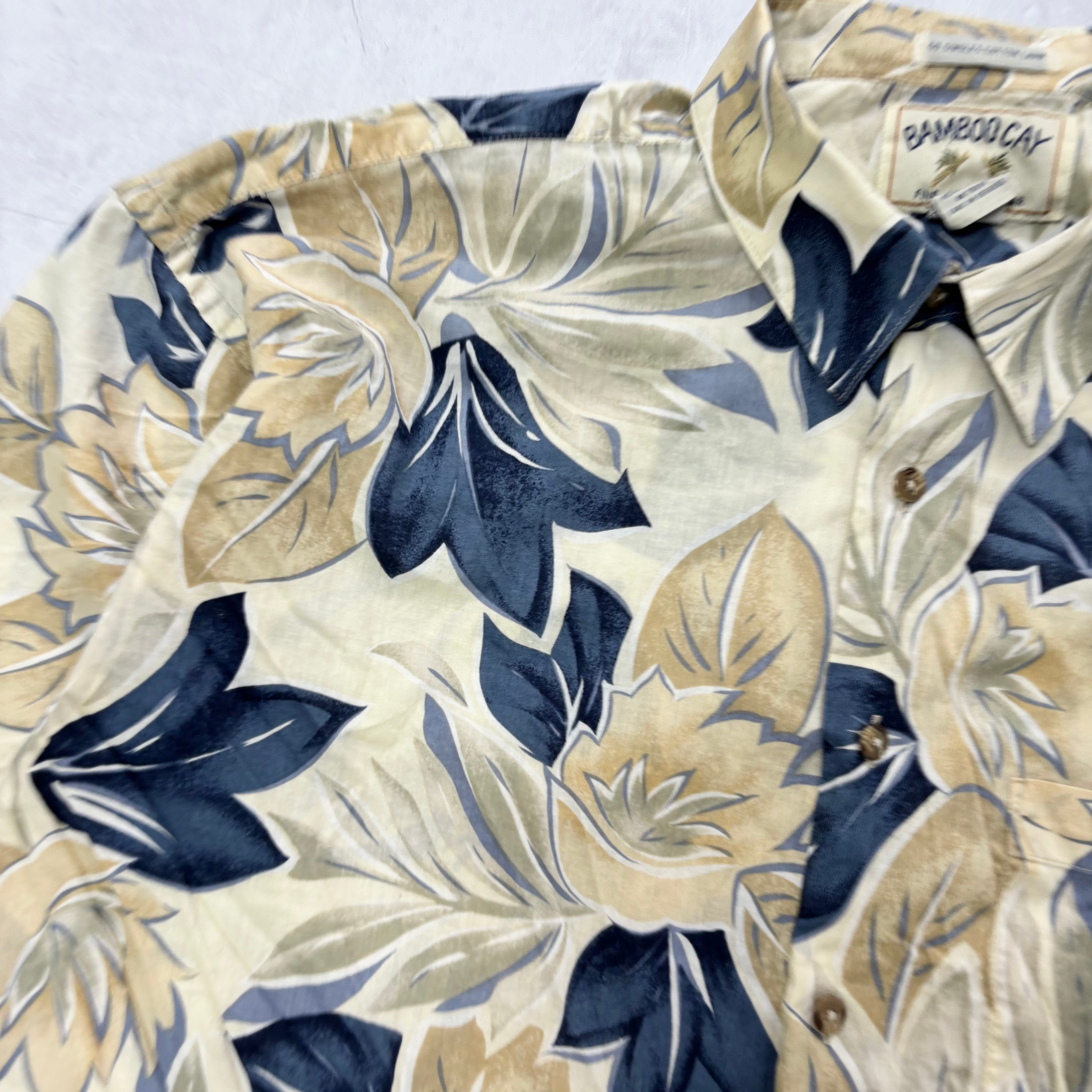 Vintage Hawaiian Shirt Mens XL Floral Aloha Short Sleeve Cotton (E)